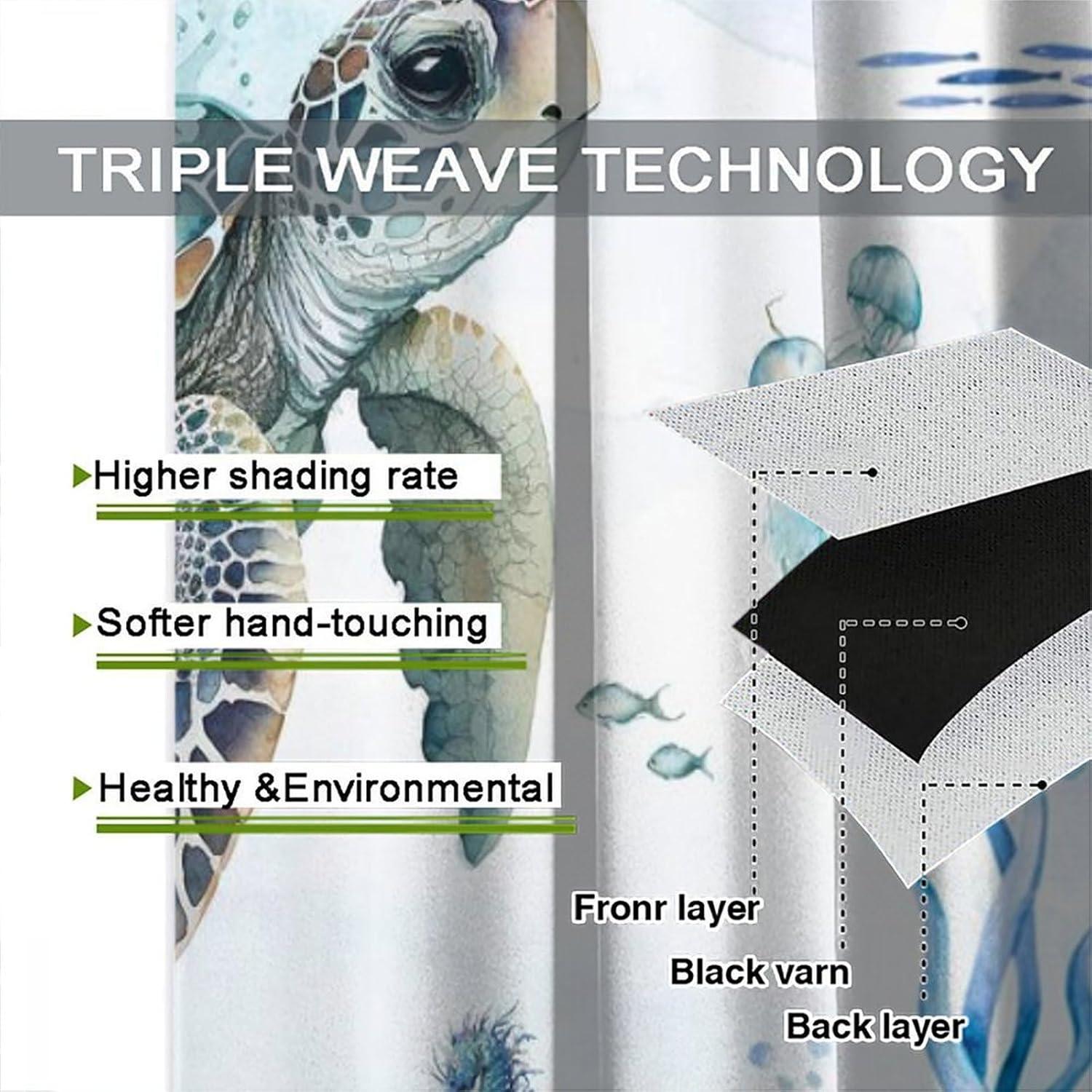 Cortinas AAVEUP Nauticas 2 Paneles 53x137 cm Opacas