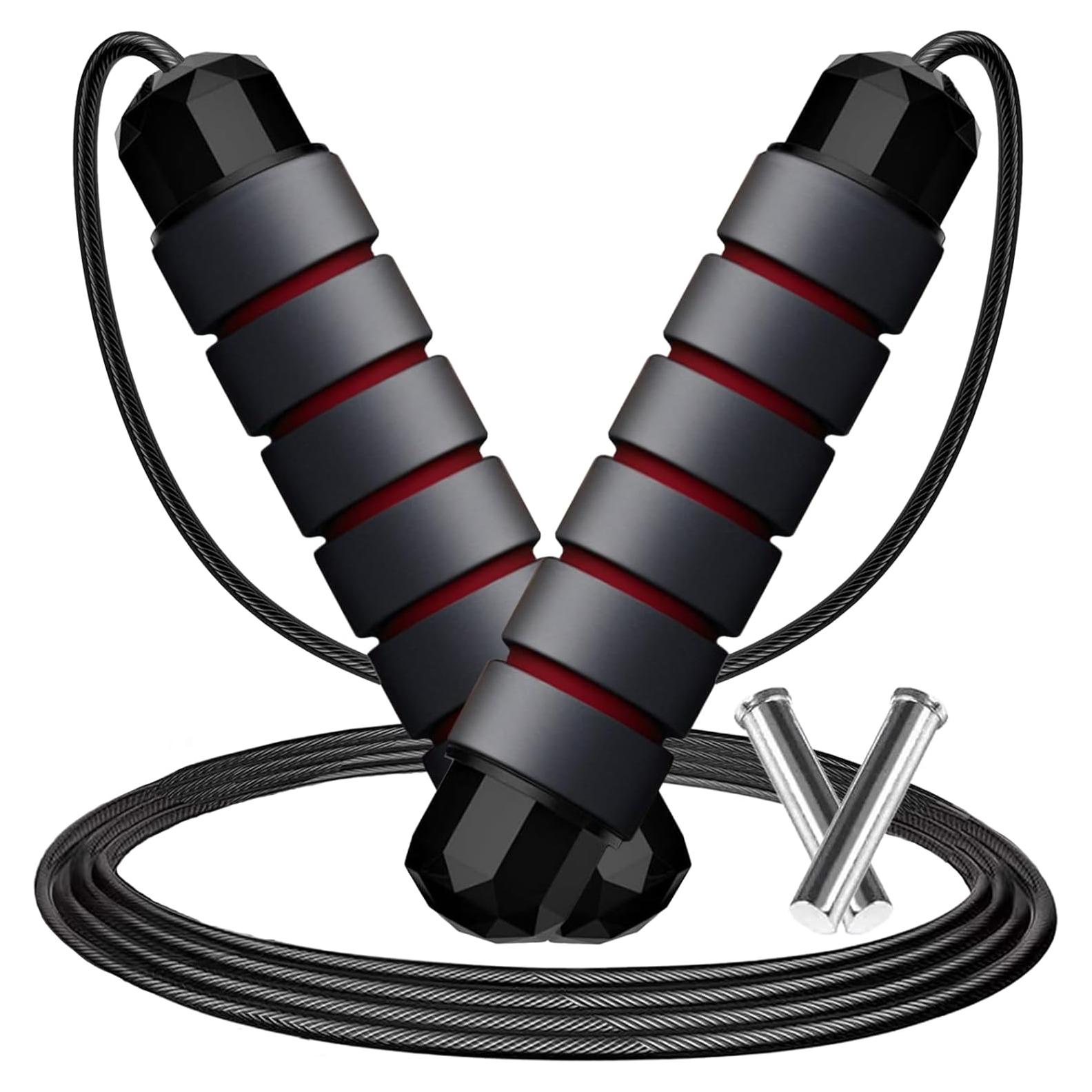 Cuerda de Salto Ajustable Goonidy con Peso 2.74m para Fitness