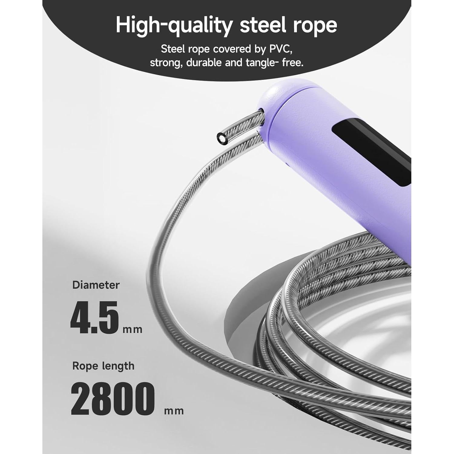 Cuerda para Saltar ACHDOFITS 2 en 1 Ajustable con Contador LED