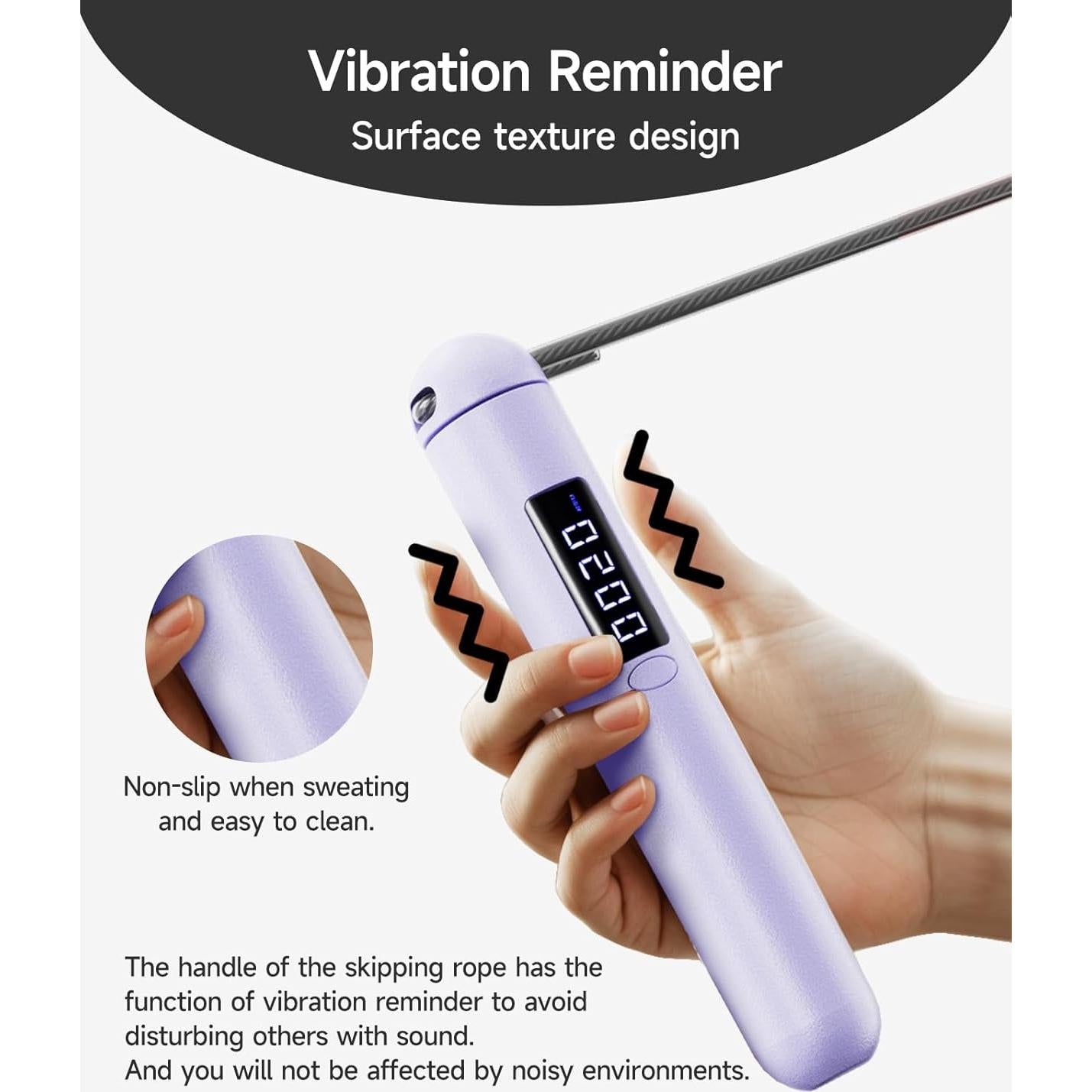 Cuerda para Saltar ACHDOFITS 2 en 1 Ajustable con Contador LED