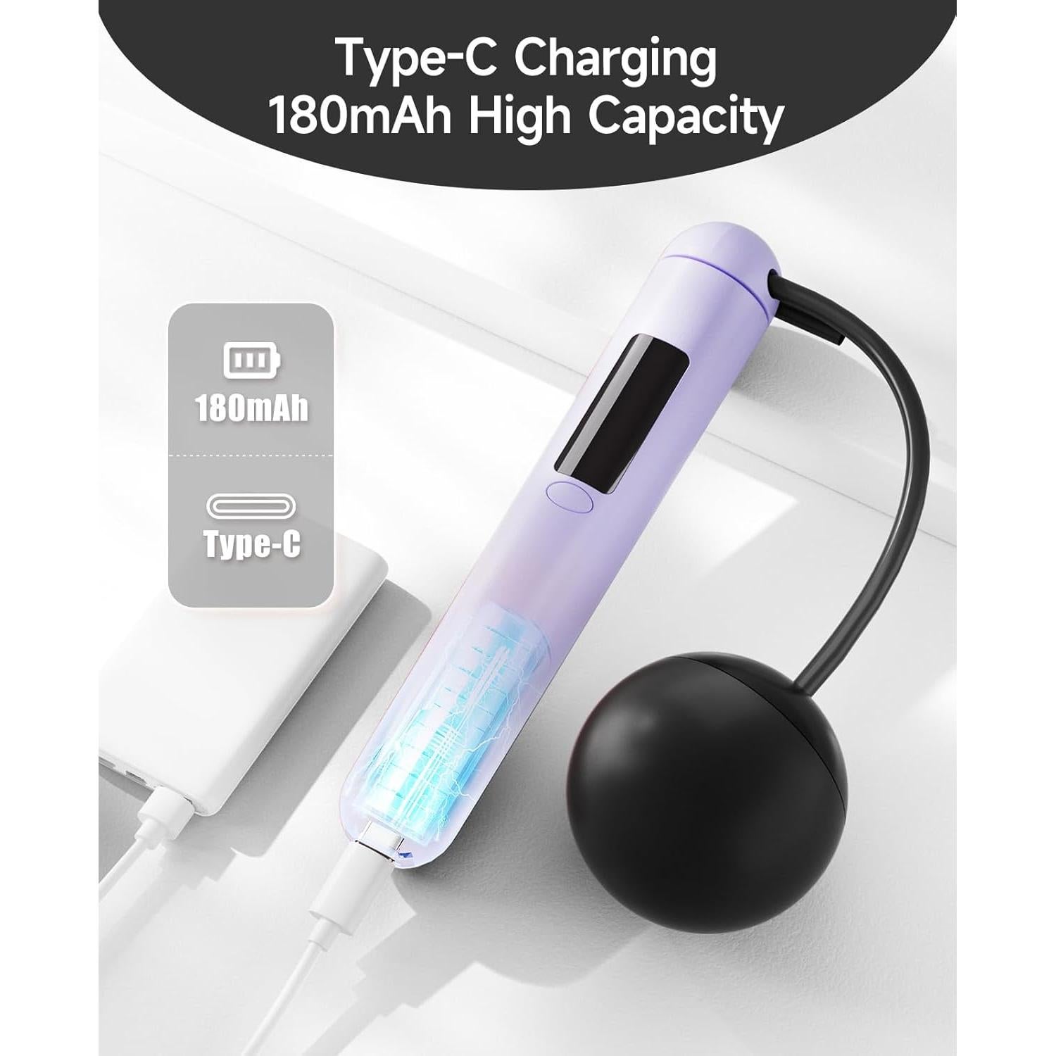 Cuerda para Saltar ACHDOFITS 2 en 1 Ajustable con Contador LED