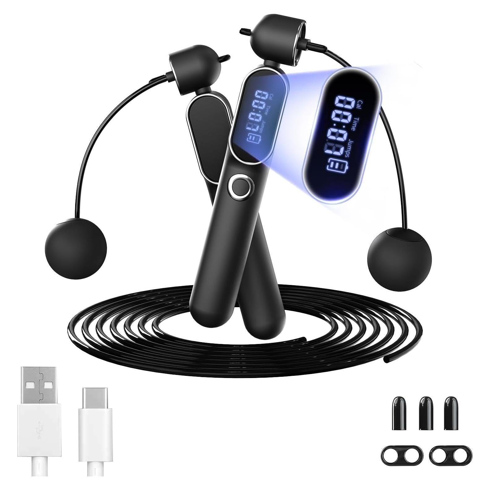 Cuerda de Salto Inalámbrica ATHSPO con Contador y Peso 2 en 1