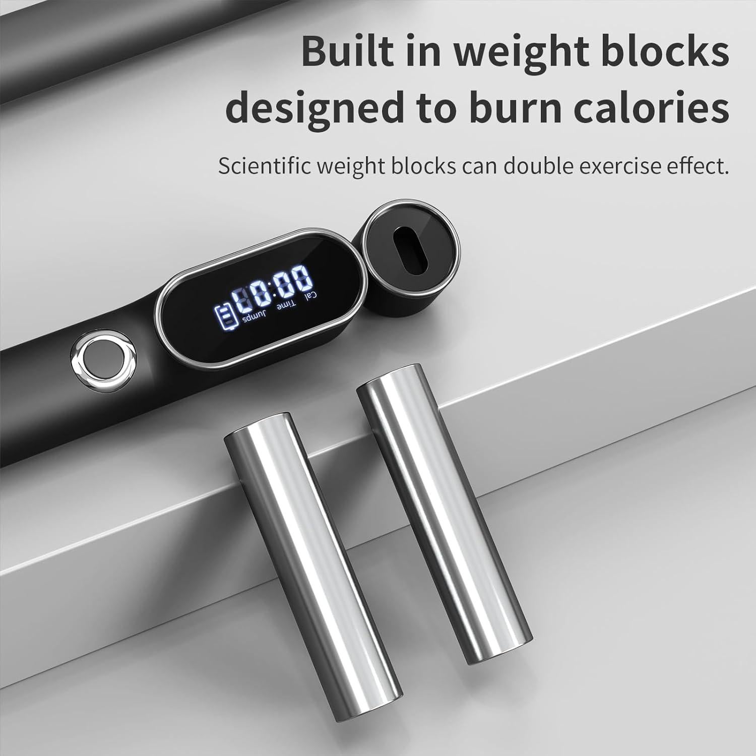 Cuerda de Salto Inalámbrica ATHSPO con Contador y Peso 2 en 1