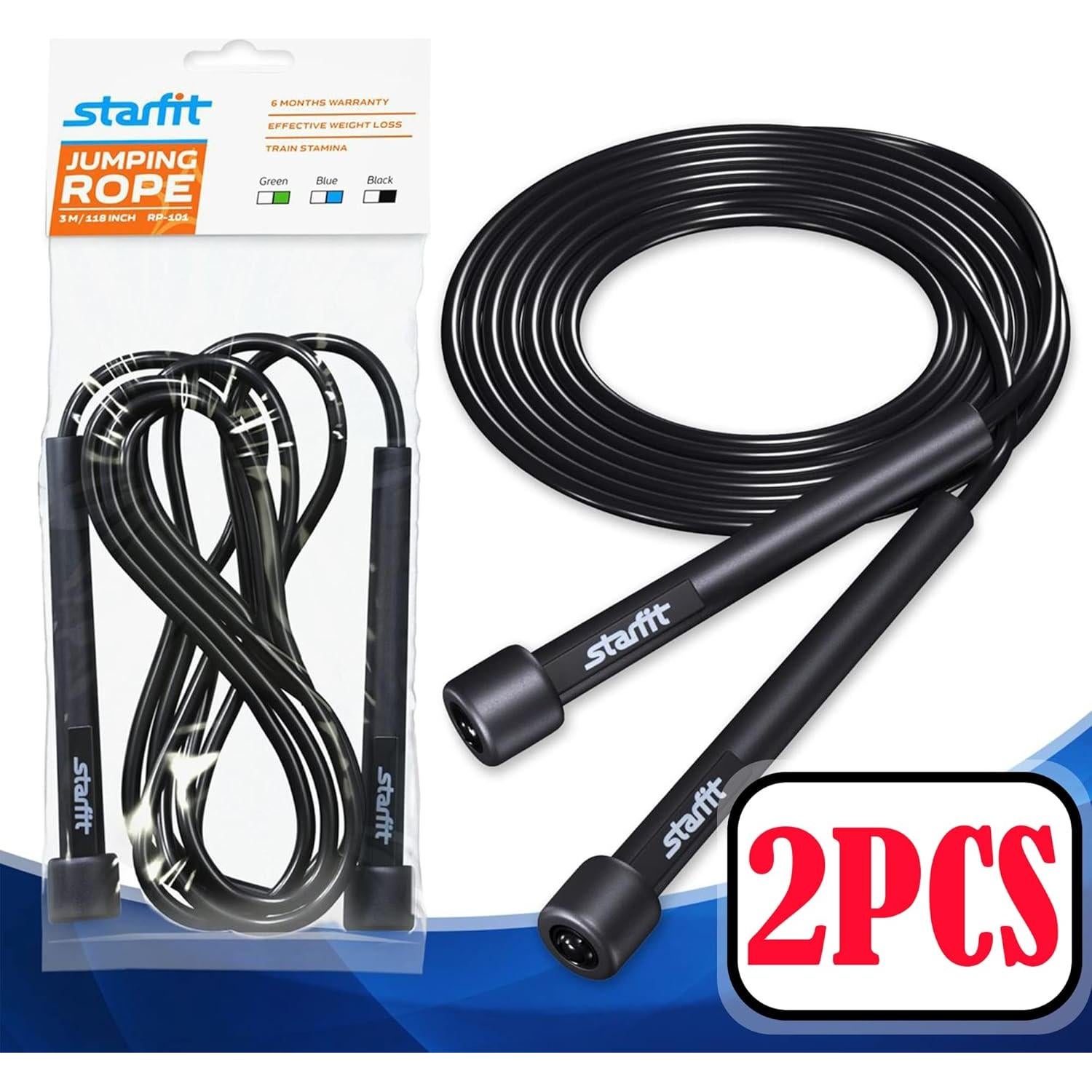 Cuerda de Salto Ajustable STARFIT para Fitness y Ejercicio