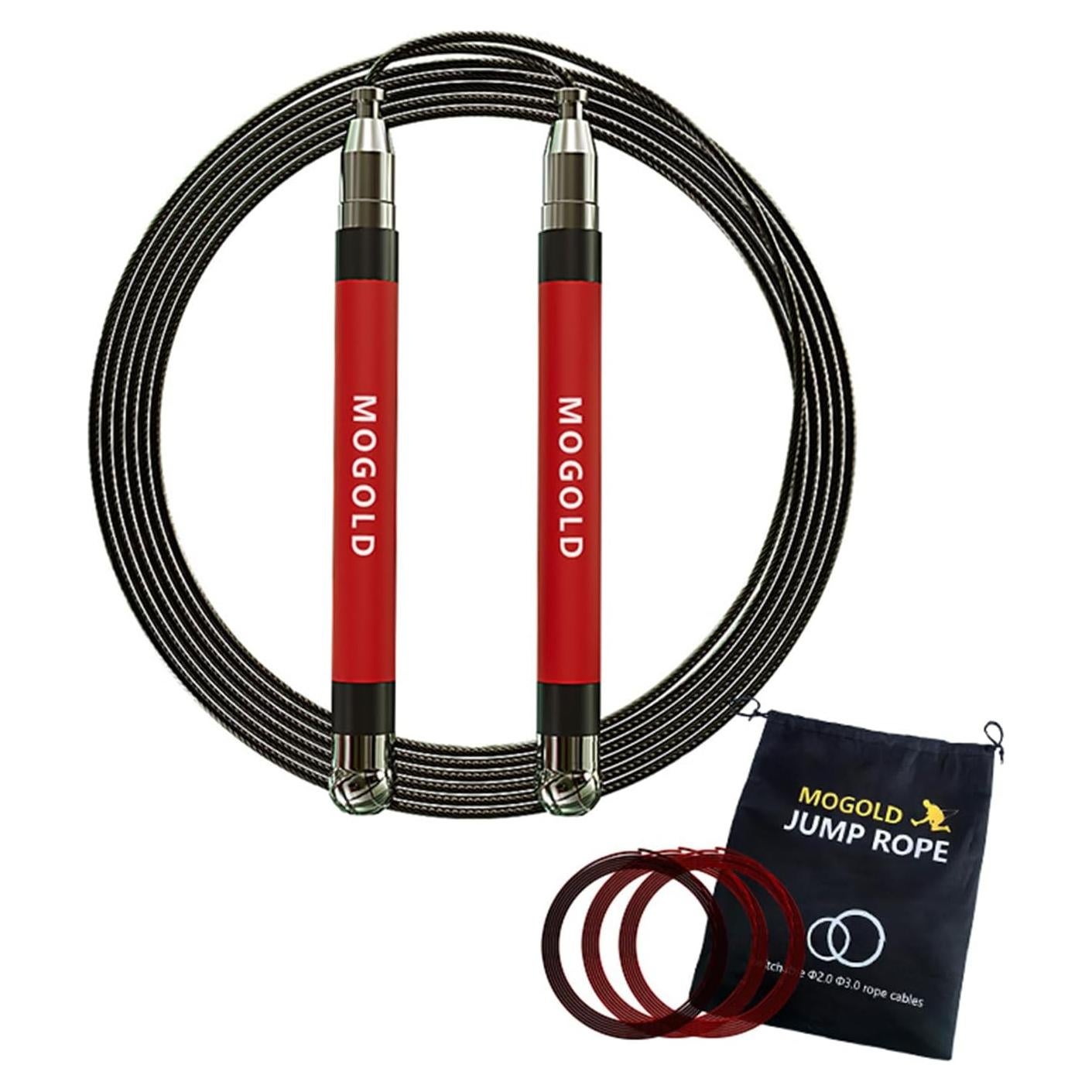 Cuerda de Salto MOGOLD 2-en-1 Ajustable para Boxeo y CrossFit