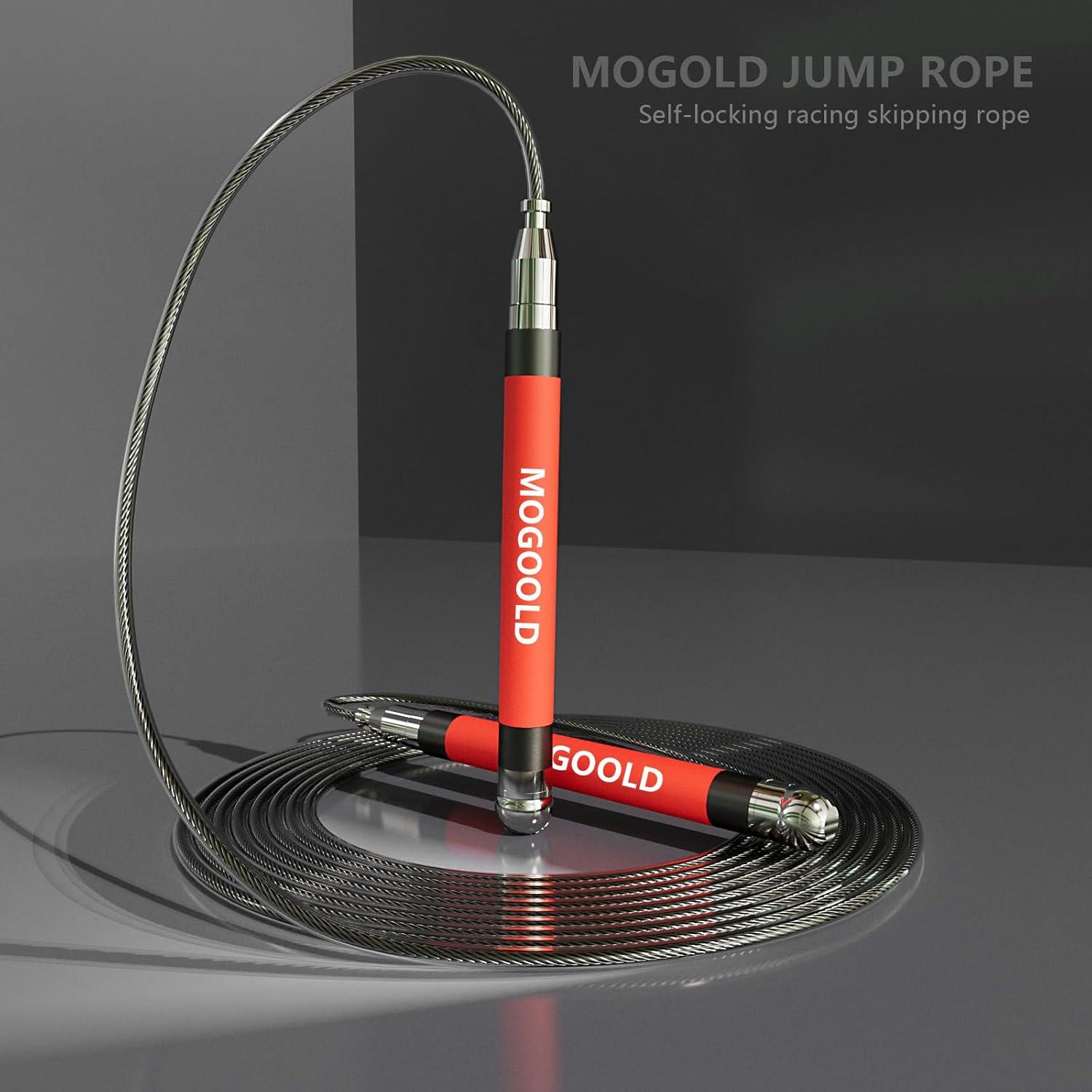 Cuerda de Salto MOGOLD 2-en-1 Ajustable para Boxeo y CrossFit