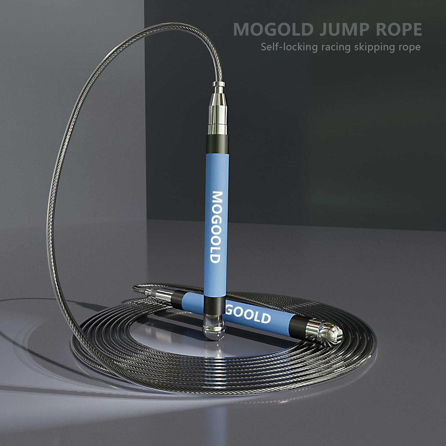 Cuerda de Salto MOGOLD 2-en-1 Ajustable para Boxeo y CrossFit