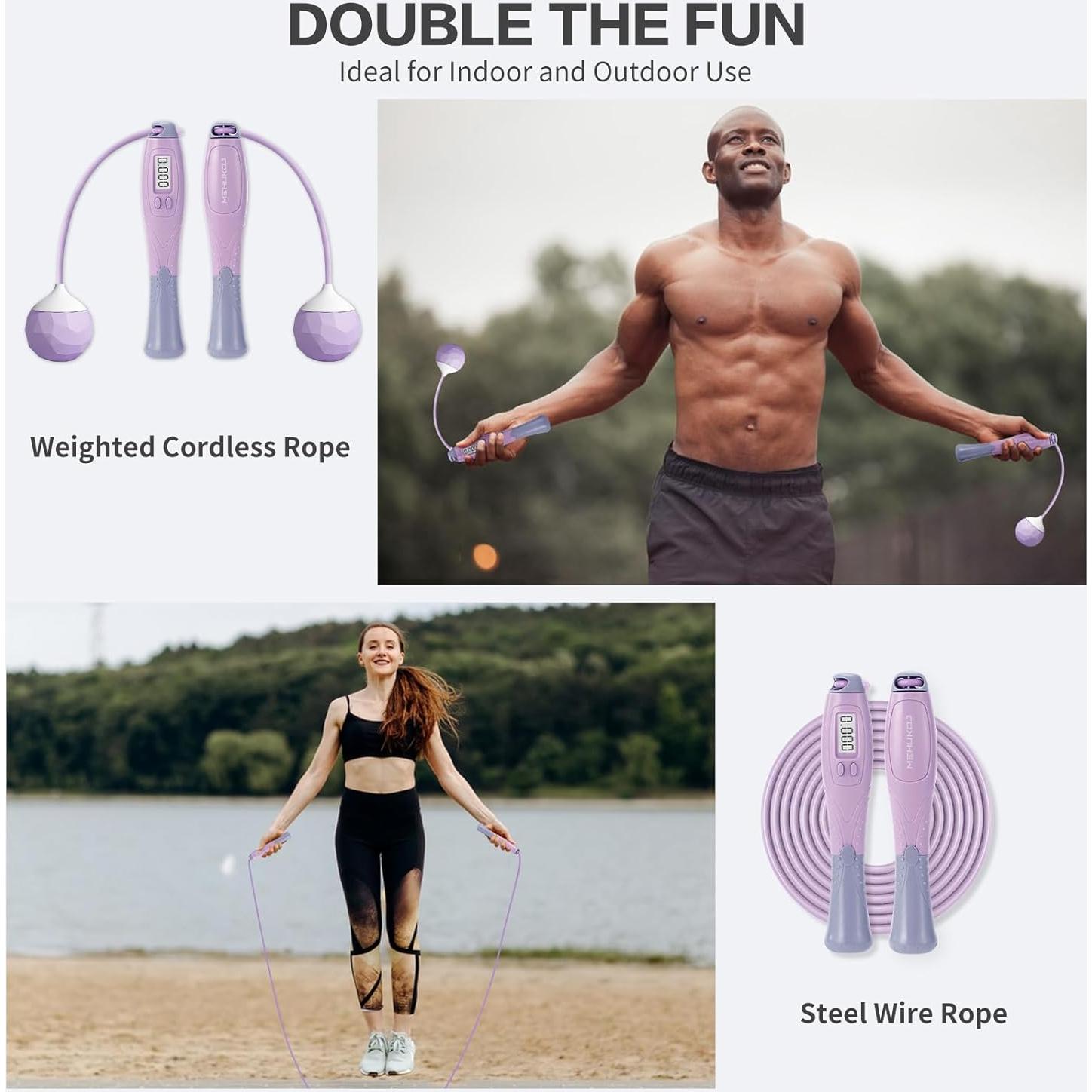 Cuerda de Saltar Inalámbrica MEHUKOJ con Contador LED 3m