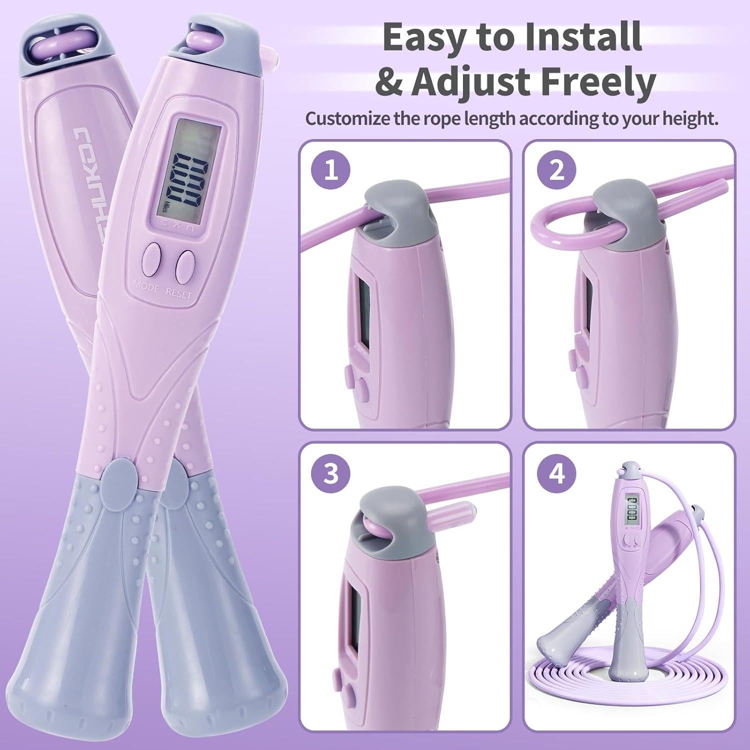 Cuerda de Saltar Inalámbrica MEHUKOJ con Contador LED 3m