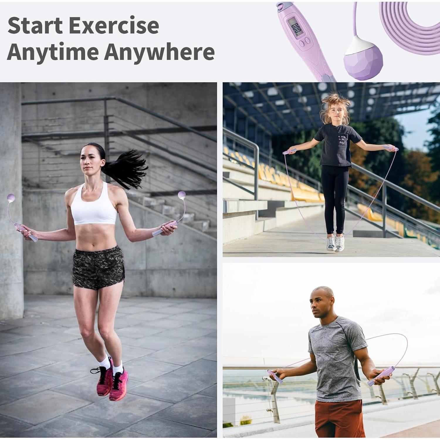 Cuerda de Saltar Inalámbrica MEHUKOJ con Contador LED 3m