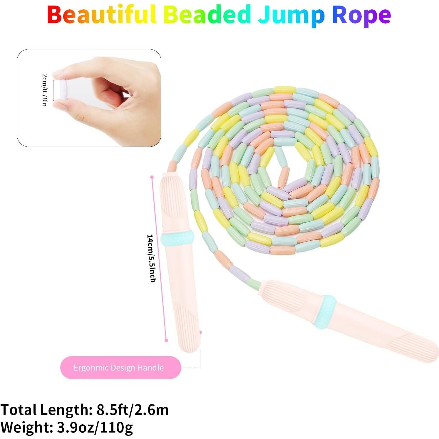 Cuerda de Saltar Ajustable ACEONE Rosa 2.6m para Niños y Adultos