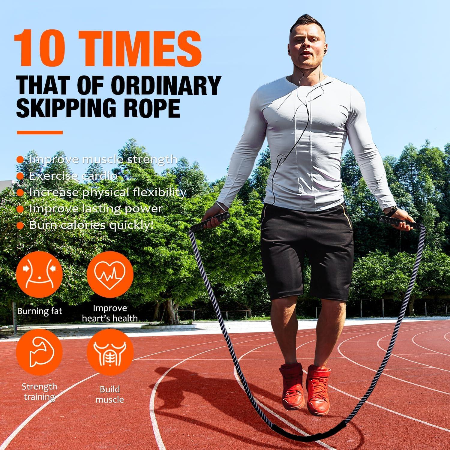 Cuerda para Saltar con Peso HOXWC 0.91 kg - Entrenamiento Fitness