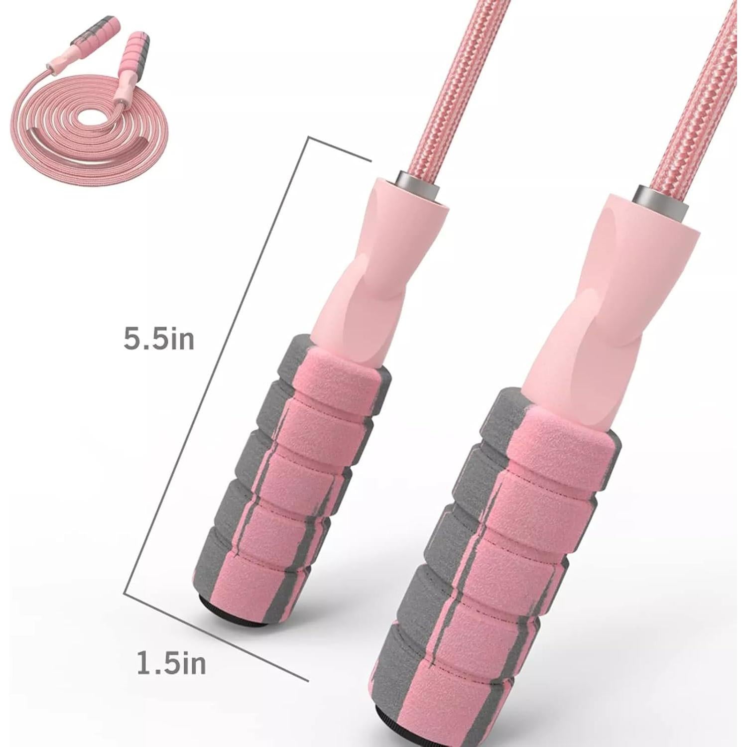 Cuerda de Saltar Ajustable Fitmyfavo con Peso 2.80m Rosa