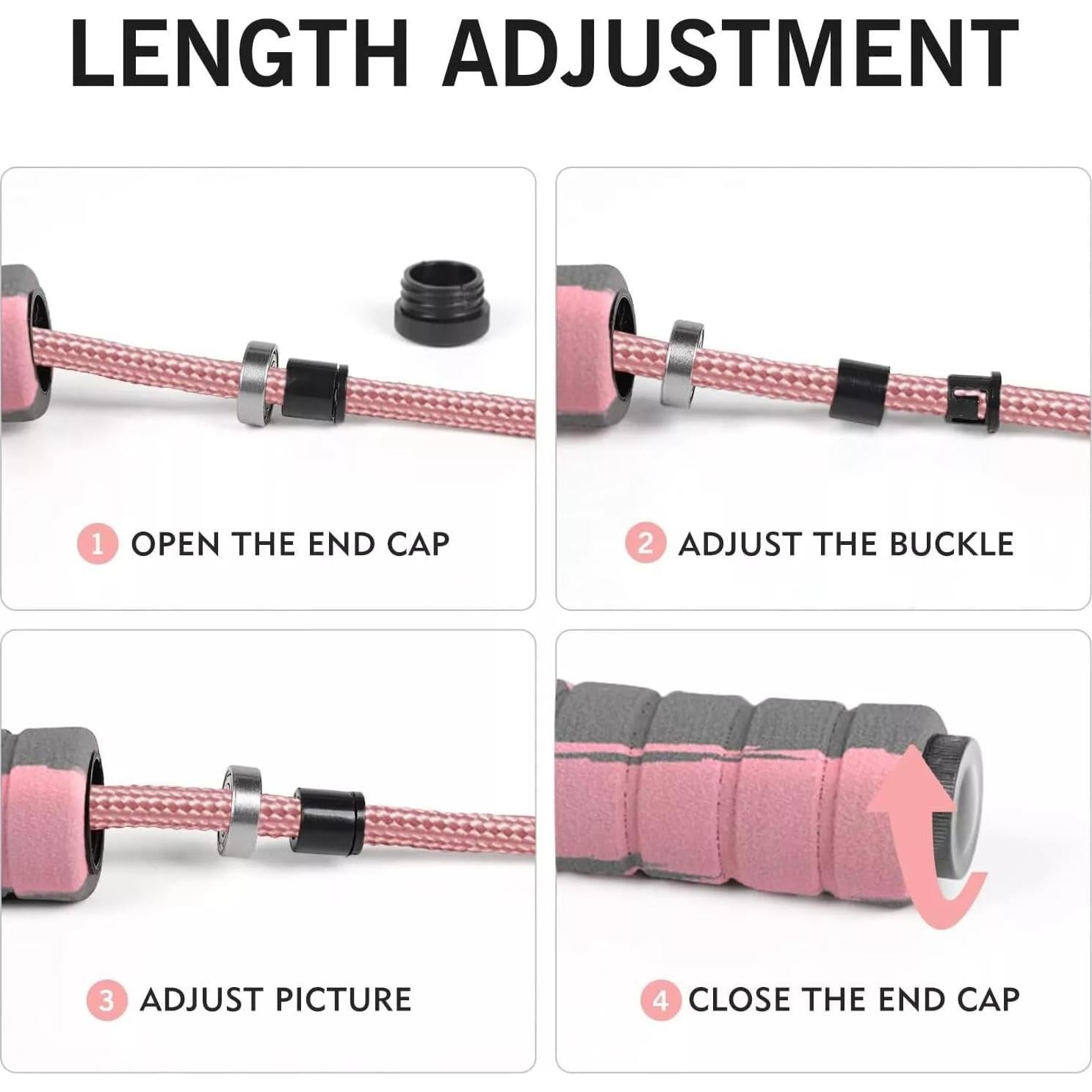 Cuerda de Saltar Ajustable Fitmyfavo con Peso 2.80m Rosa