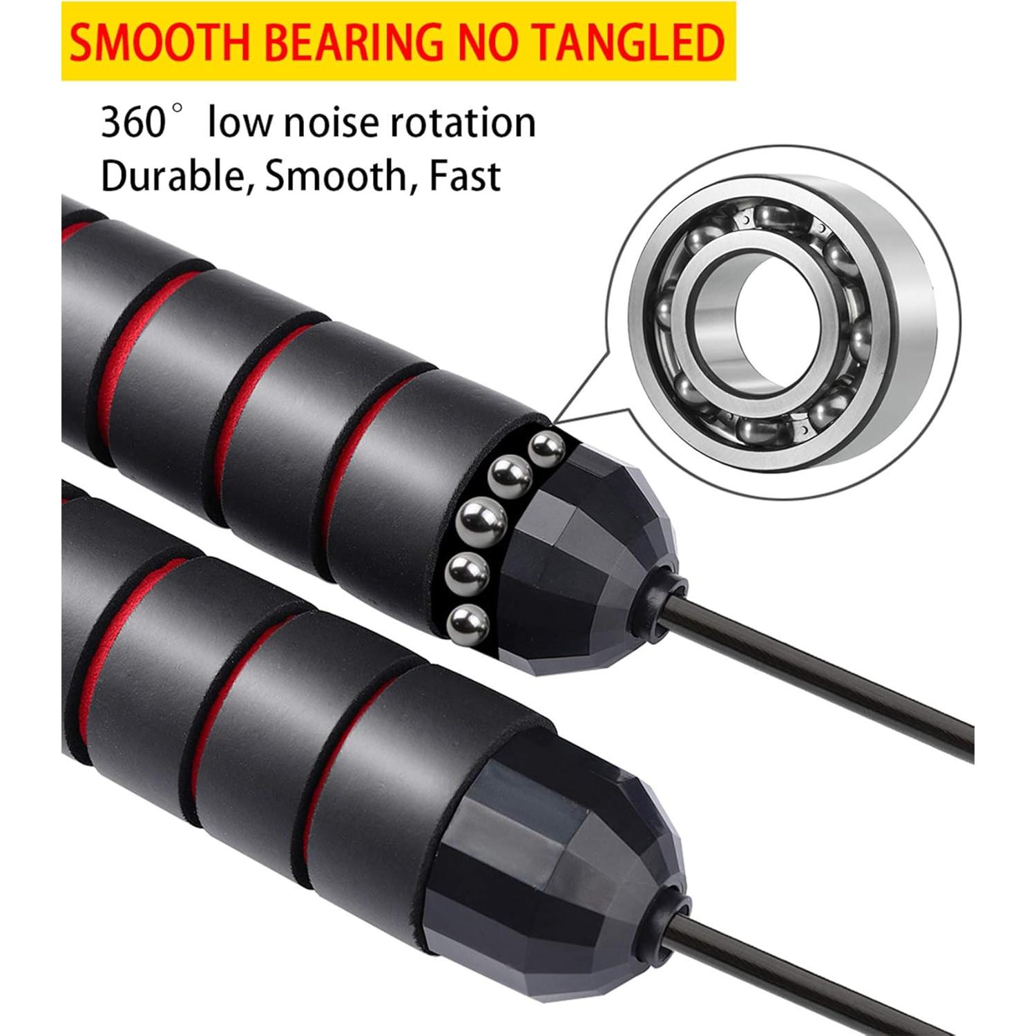 Cuerda de Saltar AIZIYUO Ajustable 2.74m Sin Enredos