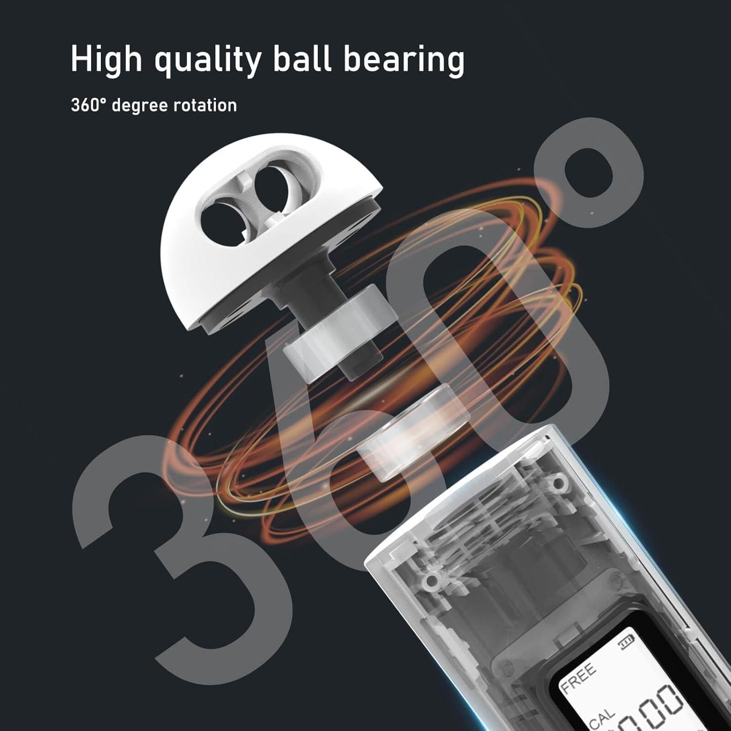 Cuerda de saltar Wigore con peso y contador LCD - Fitness