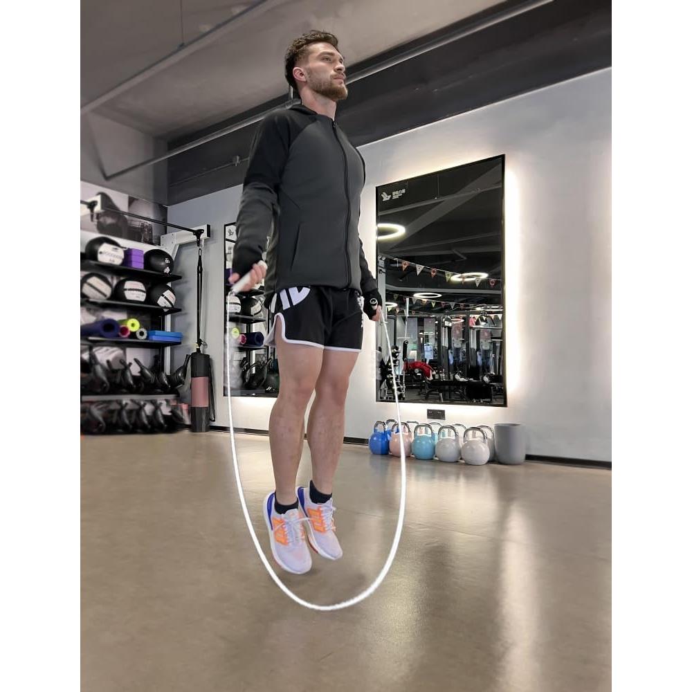 Cuerda de Salto Ajustable IDOU PVC 5MM 3.05m con Mangos ABS