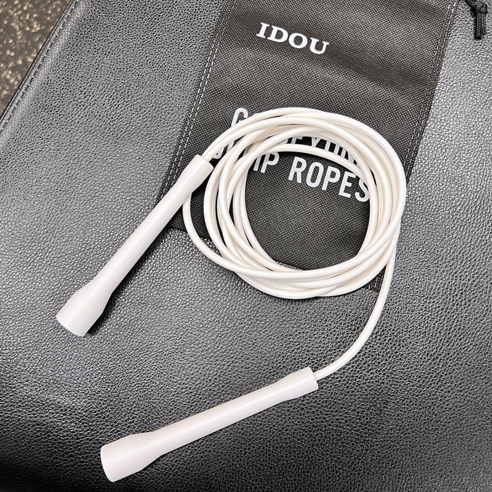 Cuerda de Salto Ajustable IDOU PVC 5MM 3.05m con Mangos ABS