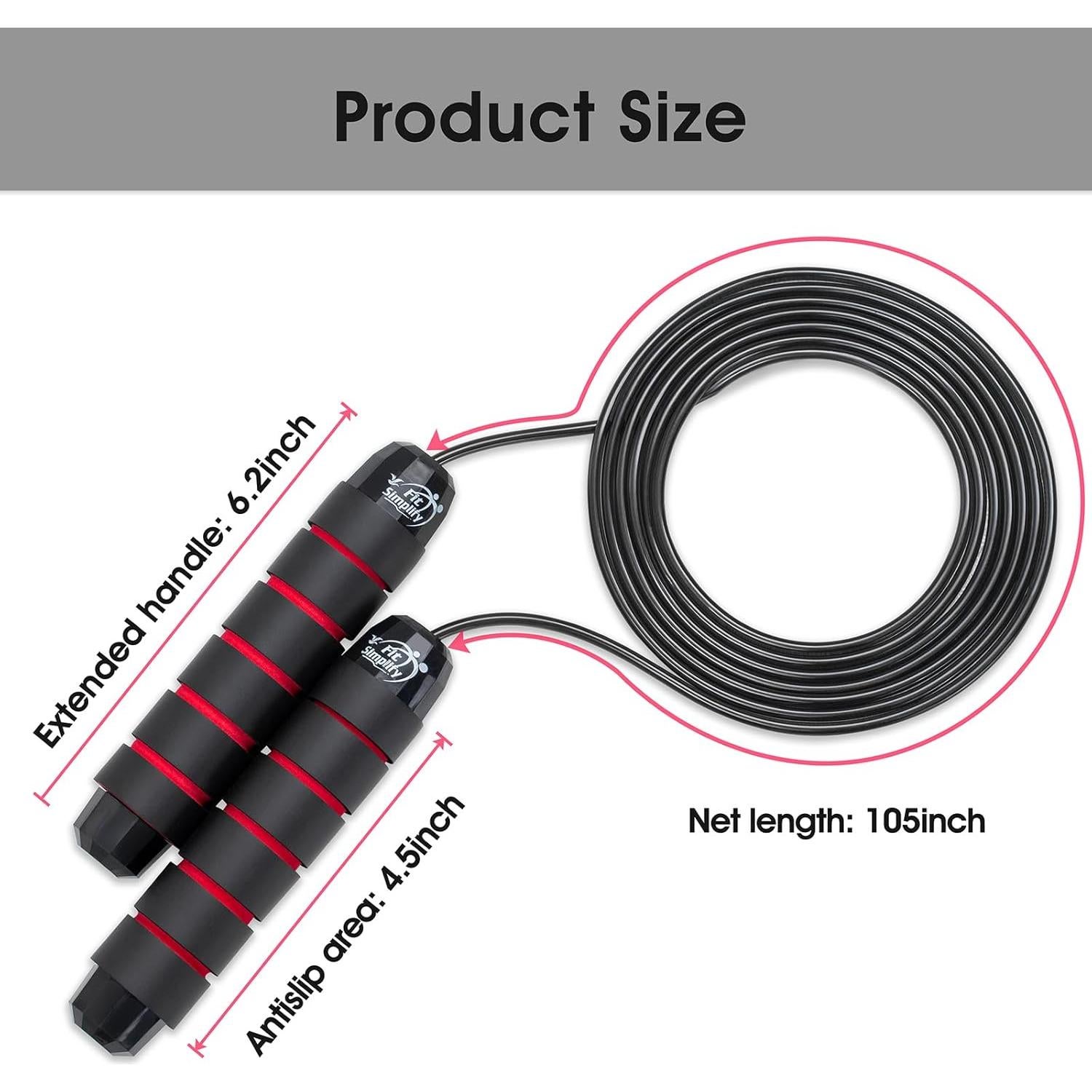 Cuerda para Saltar Ajustable Fit Simplify - Mangos Cómodos