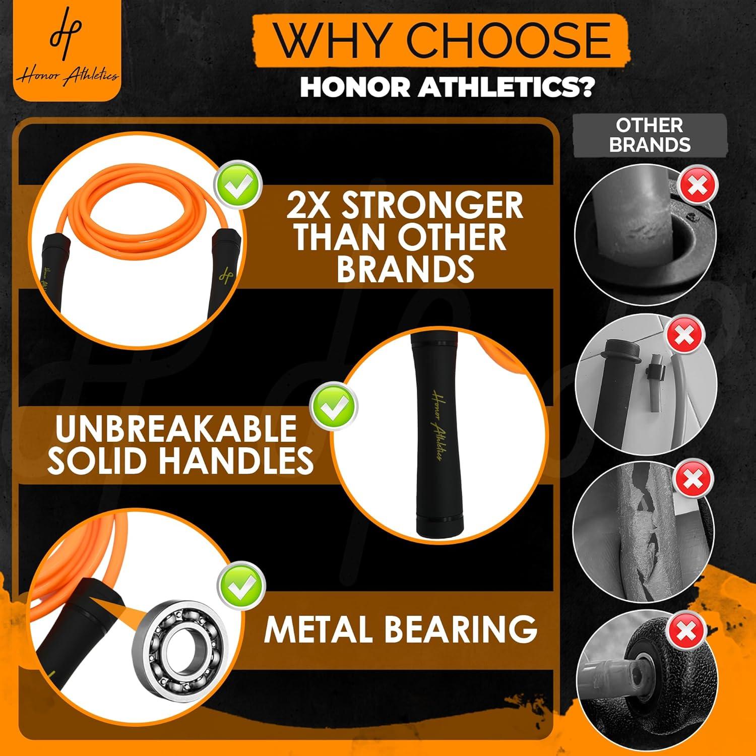 Cuerda de Salto Pesada Honor Athletics 0.5kg 3m Ajustable