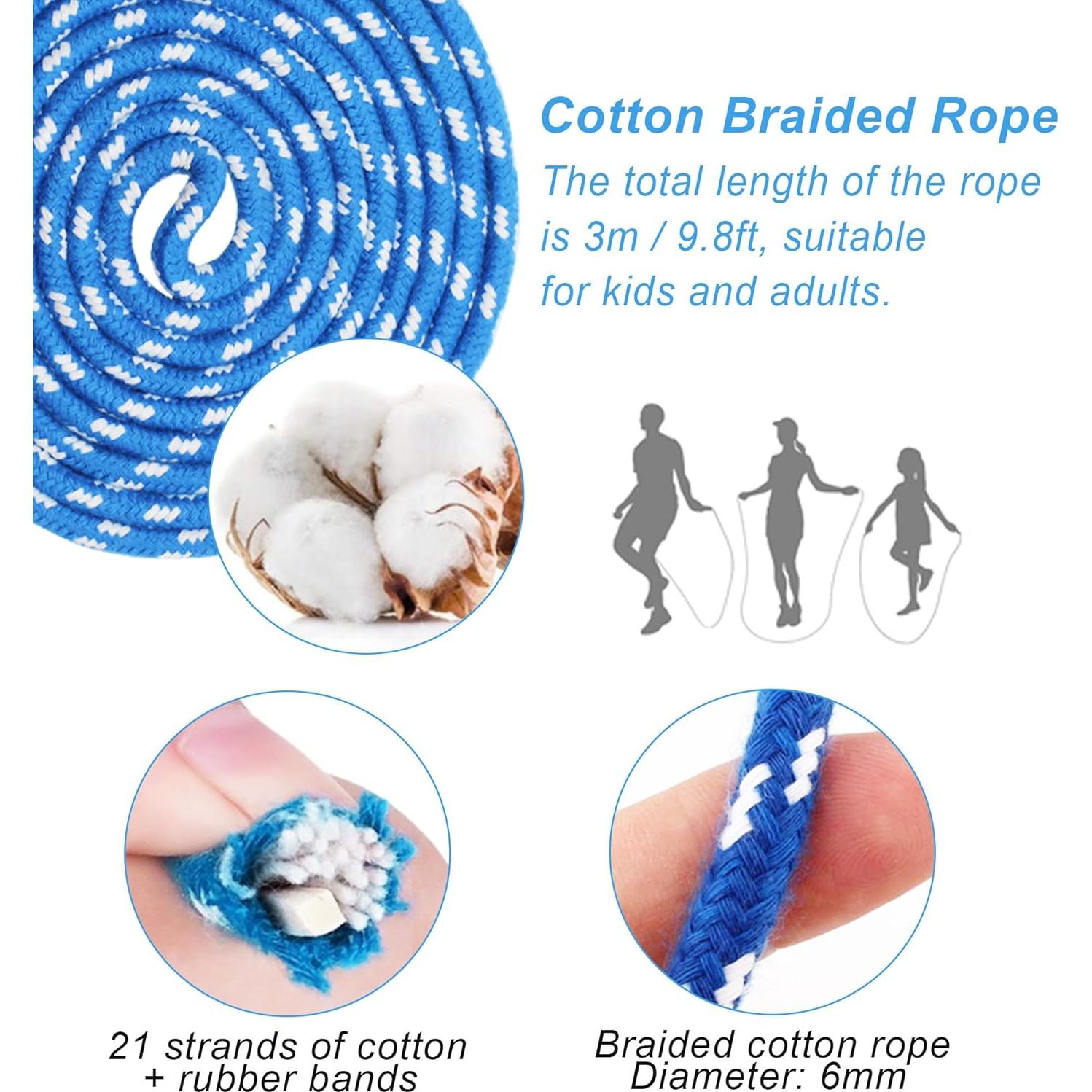 Cuerda de Saltar Ajustable EGOSKY con Mango de Madera 3m