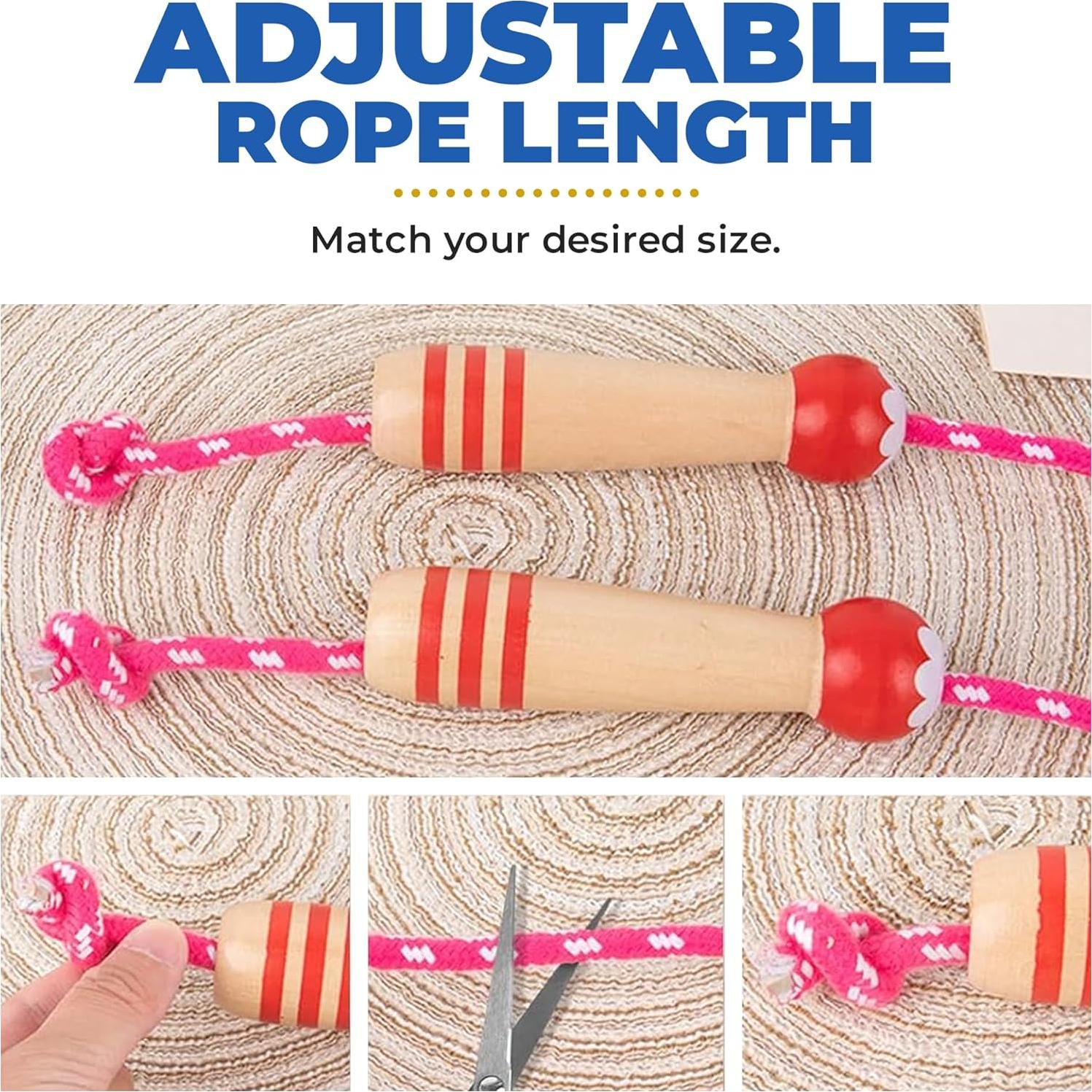 Cuerda de Saltar Ajustable Wal Base para Niños con Mango de Madera