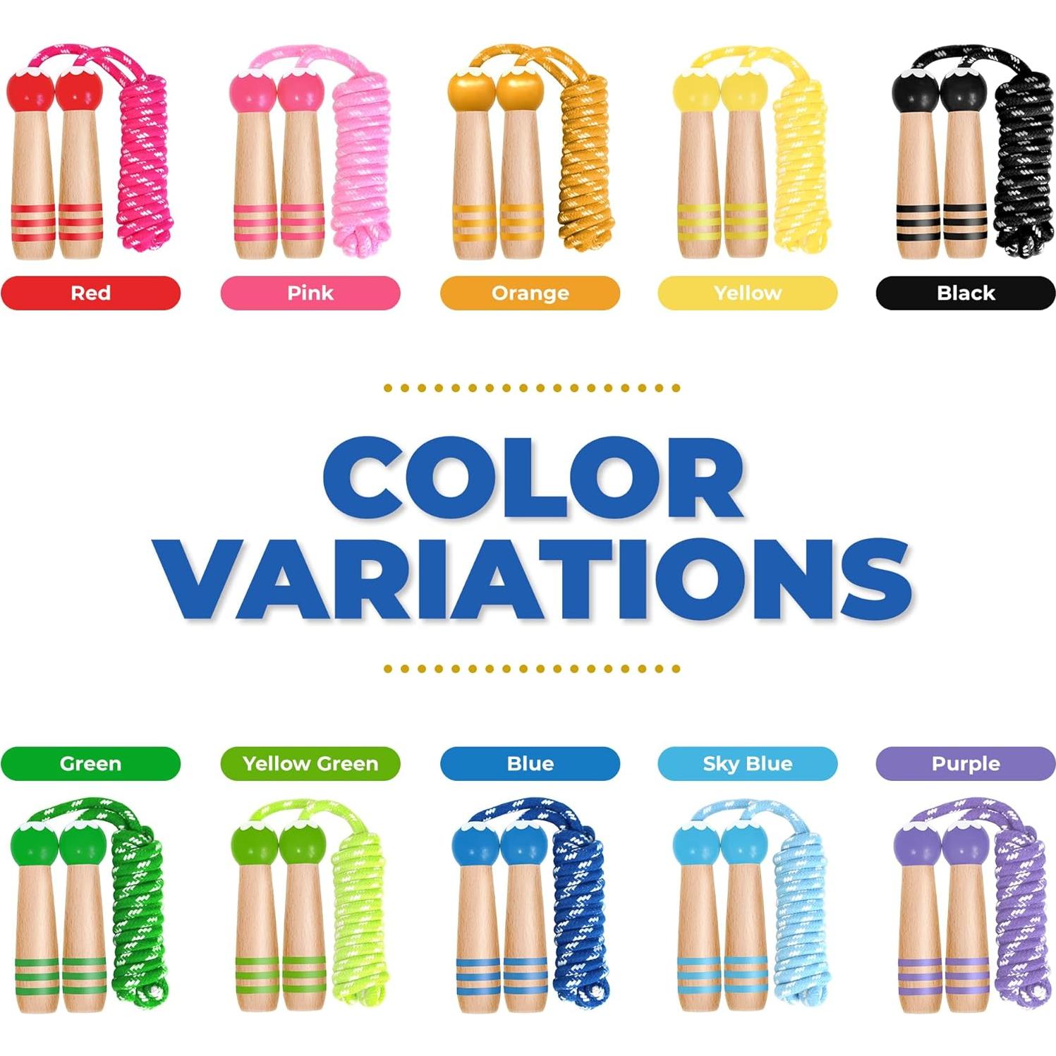 Cuerda de Saltar Ajustable Wal Base para Niños con Mango de Madera