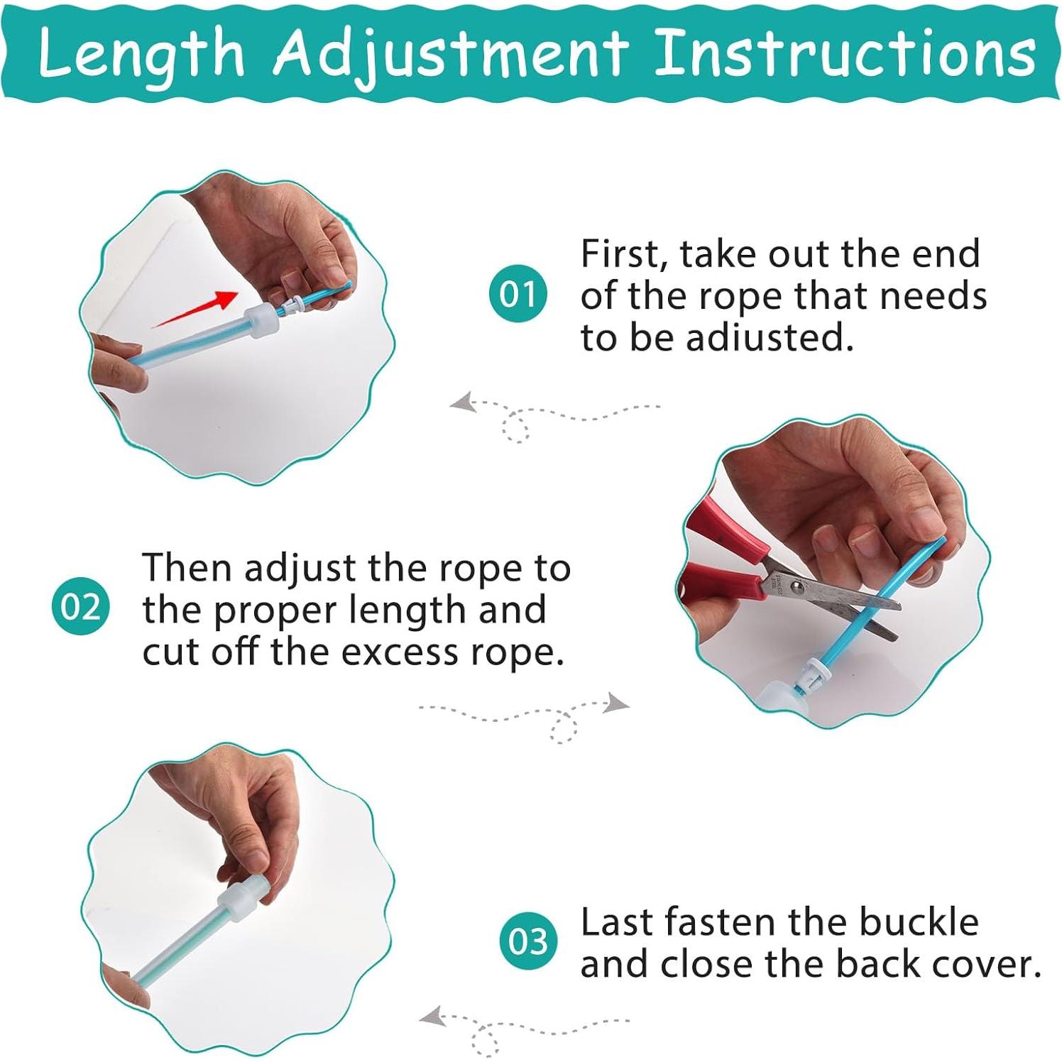 Cuerda de Saltar Ajustable TIOPSUUO 2.8m para Niños y Adultos