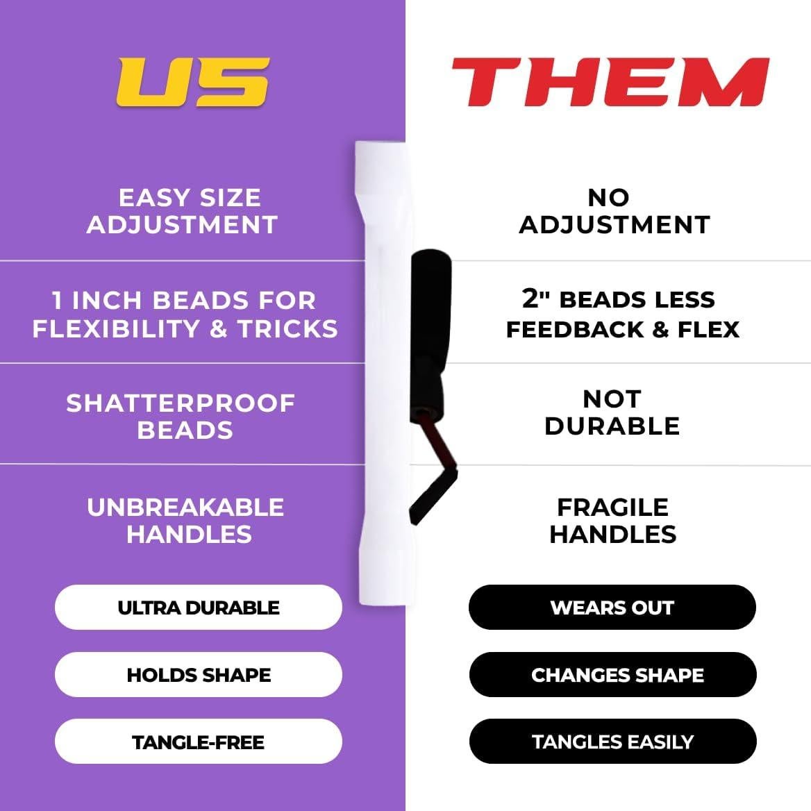 Cuerda de Salto Ajustable BuyJumpRopes 2.13m Niños Color Congelado