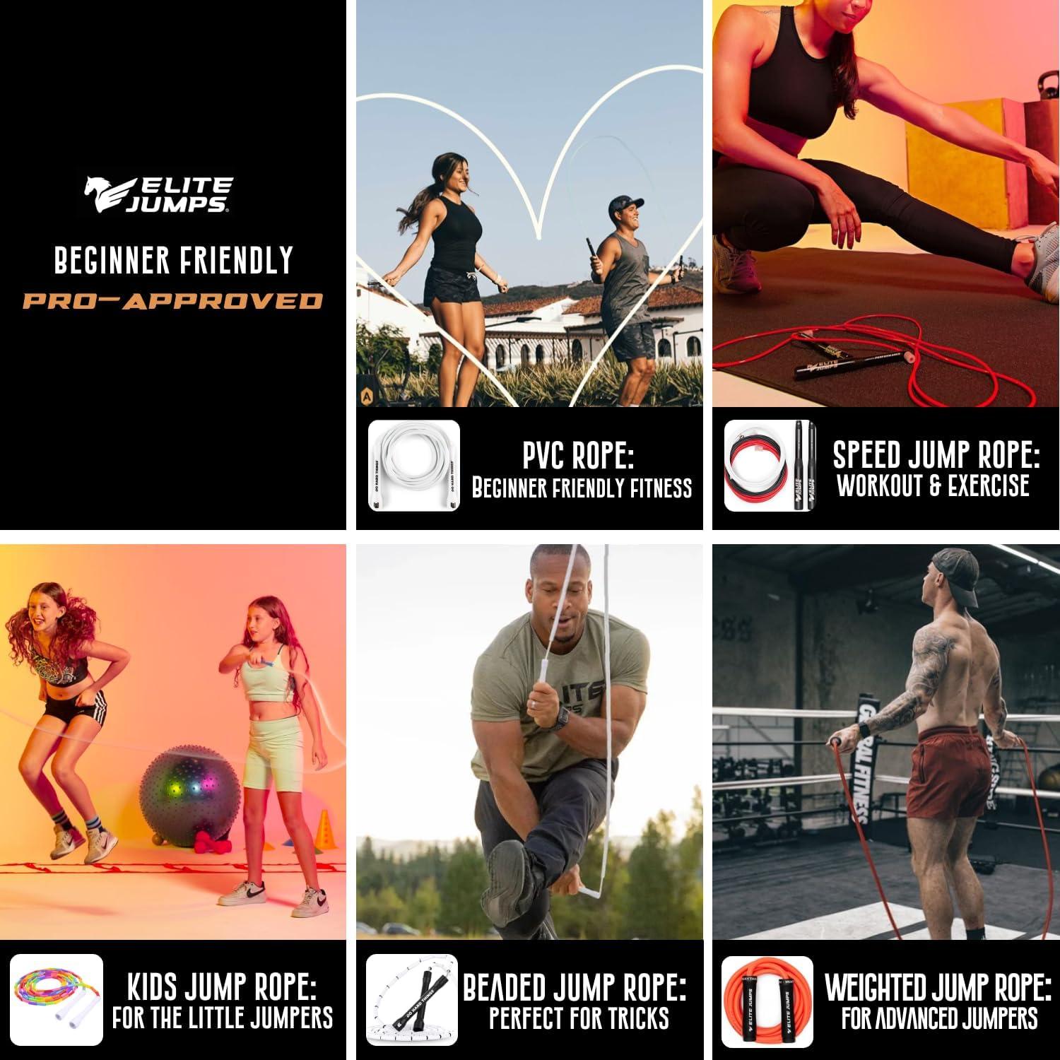 Cuerda de Salto Ajustable BuyJumpRopes 2.13m Niños Color Congelado