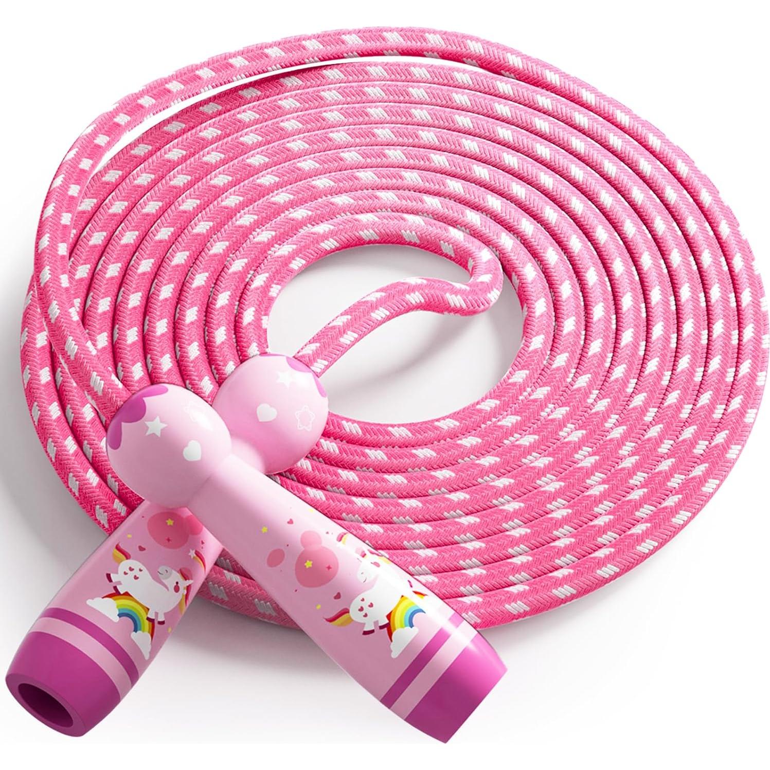 Cuerda de Saltar Ajustable JGM para Niños - Algodón Trenzado