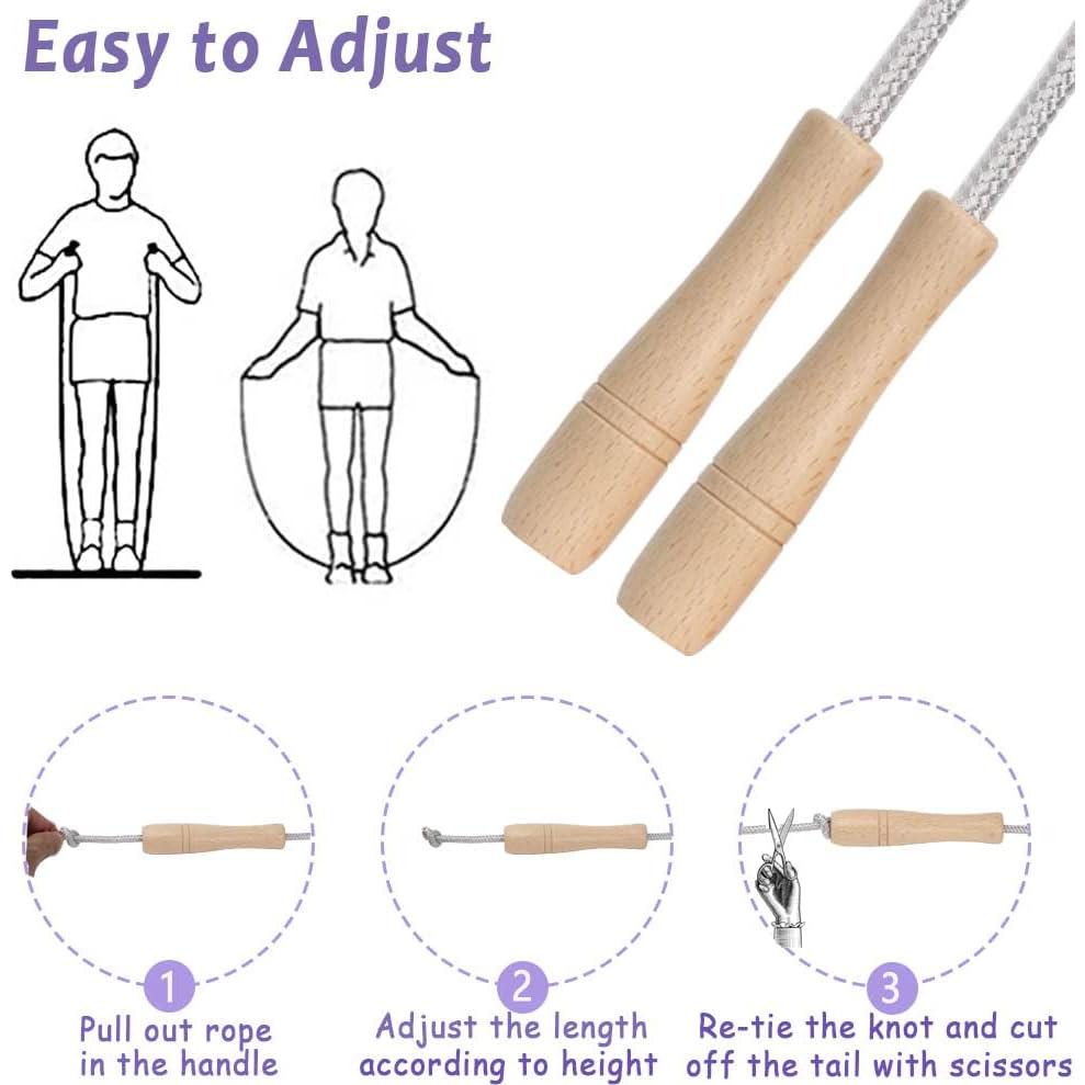 Cuerda de Saltar Ajustable ACEONE 2.6m para Niños Plateada