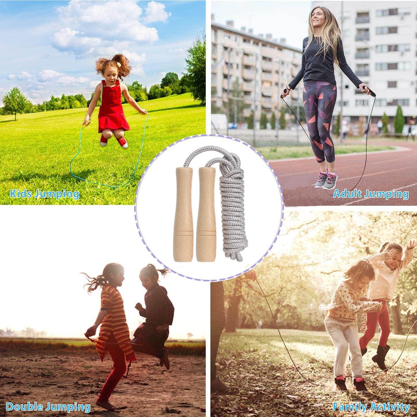 Cuerda de Saltar Ajustable ACEONE 2.6m para Niños Plateada