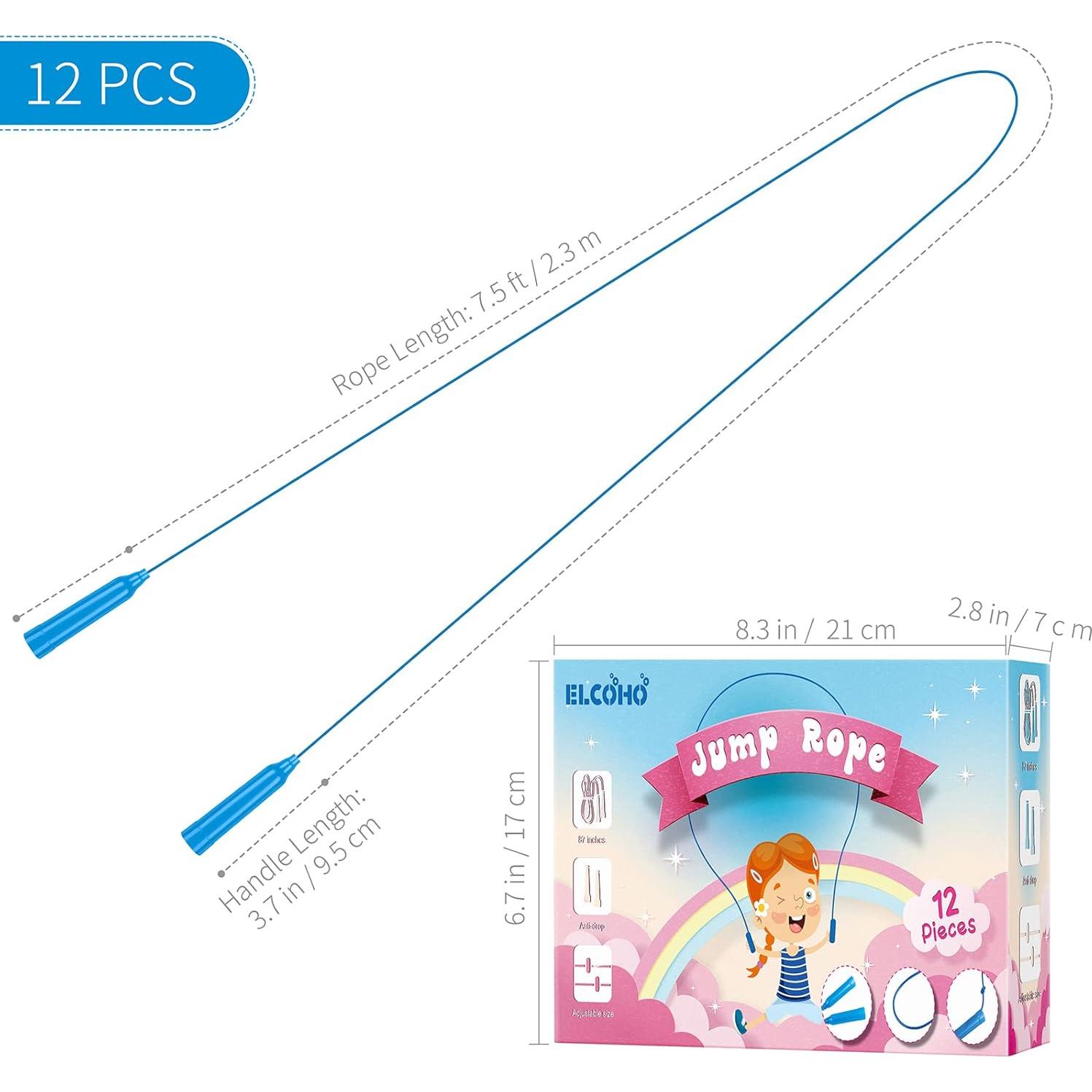 Set de Cuerdas de Saltar Ajustables Elcoho 12 Paquetes 2.3m