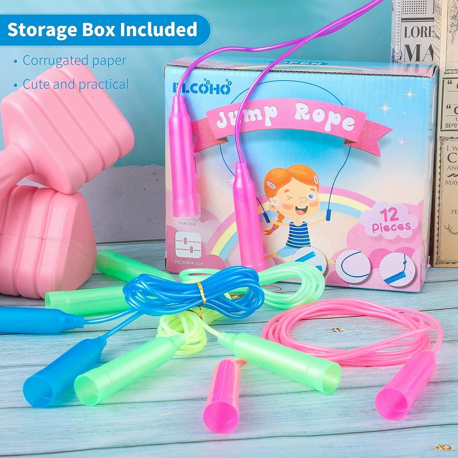 Set de Cuerdas de Saltar Ajustables Elcoho 12 Paquetes 2.3m