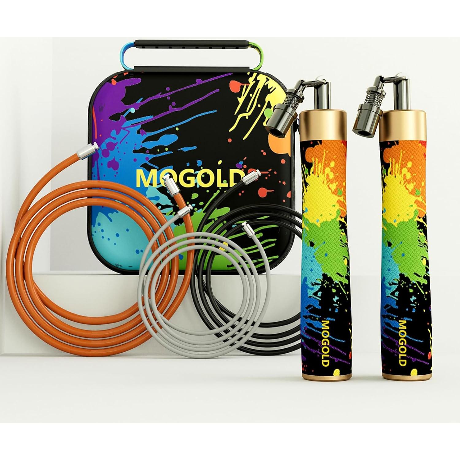 Cuerda de Salto con Peso MOGOLD - Ajustable y Ergonómica