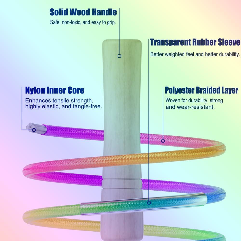 Cuerda de Salto Arcoíris Homello - 2.6m Ajustable para Niños