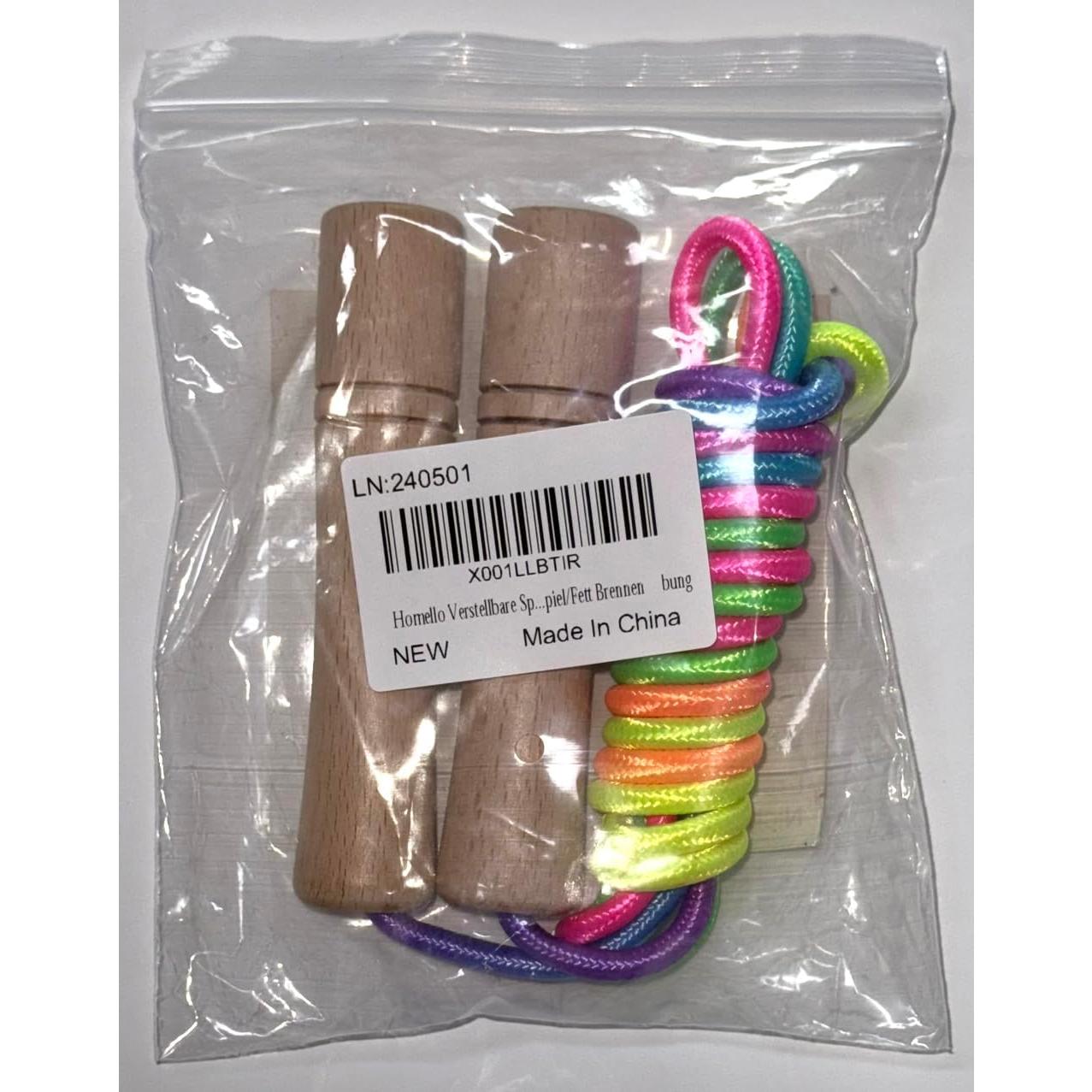 Cuerda de Salto Arcoíris Homello - 2.6m Ajustable para Niños