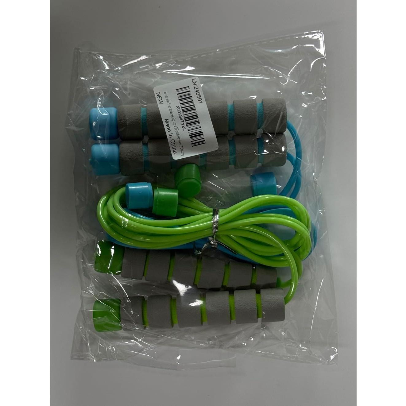 Cuerda de Saltar Ajustable Homello para Niños - Azul-Verde