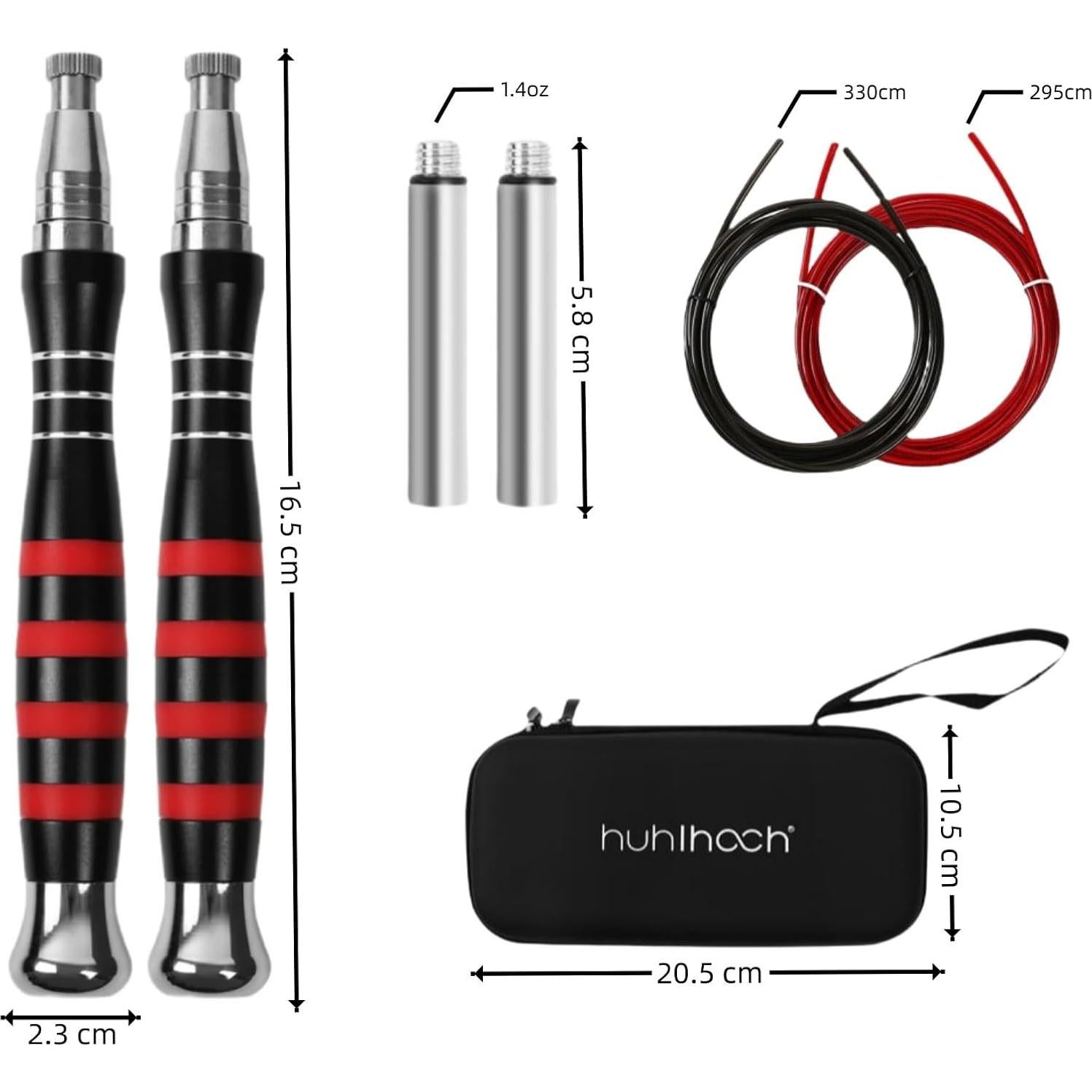 Cuerda de Salto Rápida Huhloch con Peso y Mango Ergonómico