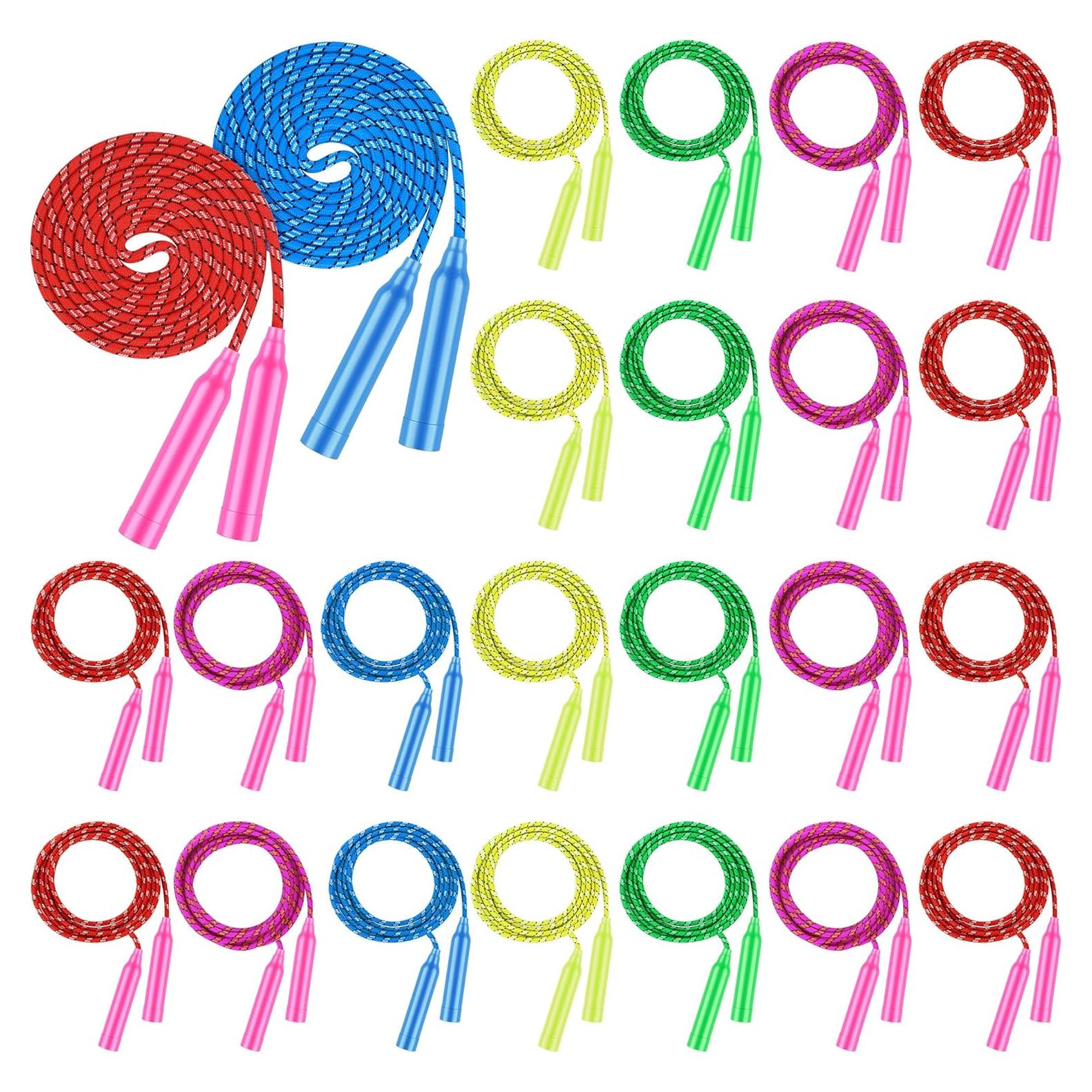 Cuerda de Salto Colorida Aneco 24 Piezas 2.2 Metros Nylon