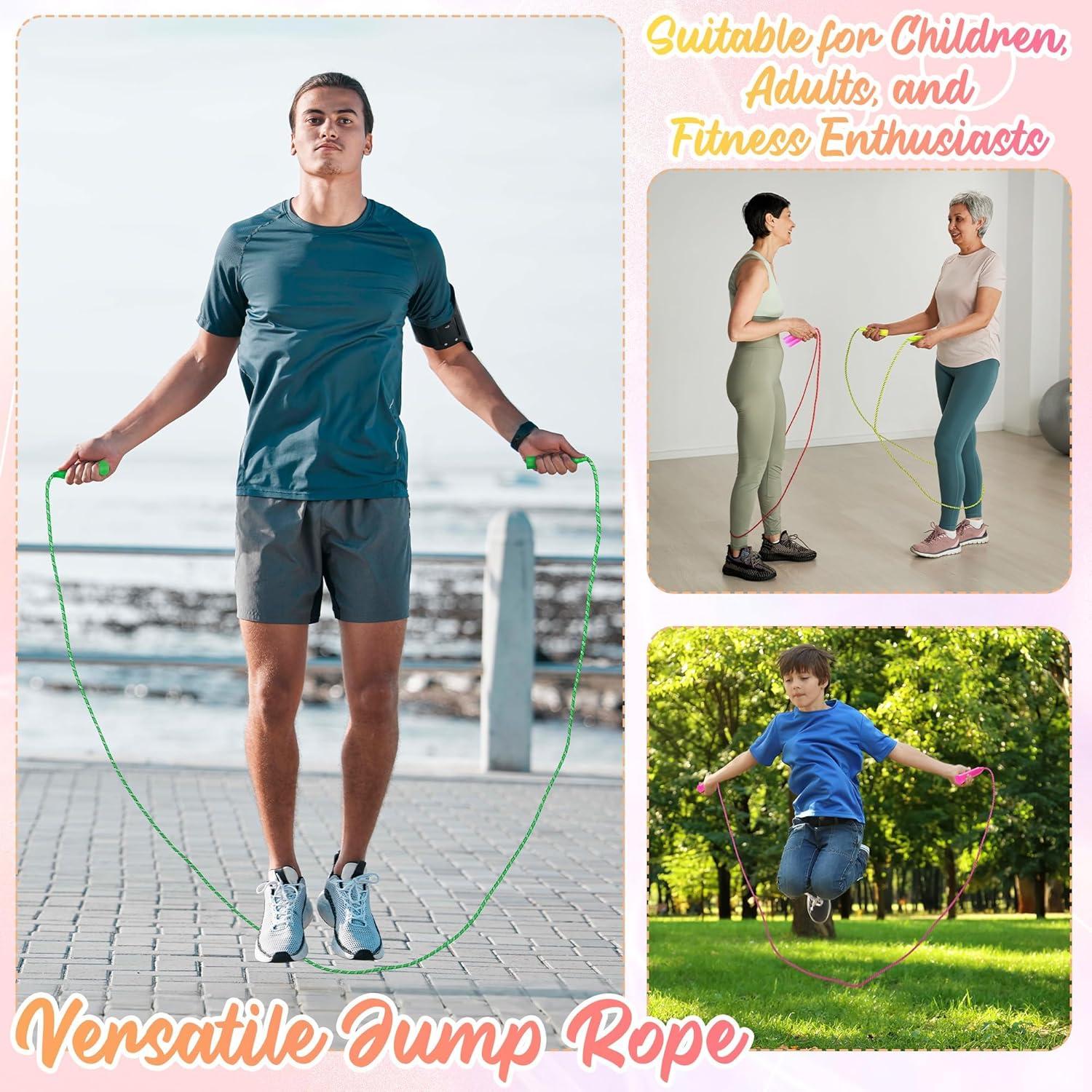 Cuerda de Salto Colorida Aneco 24 Piezas 2.2 Metros Nylon