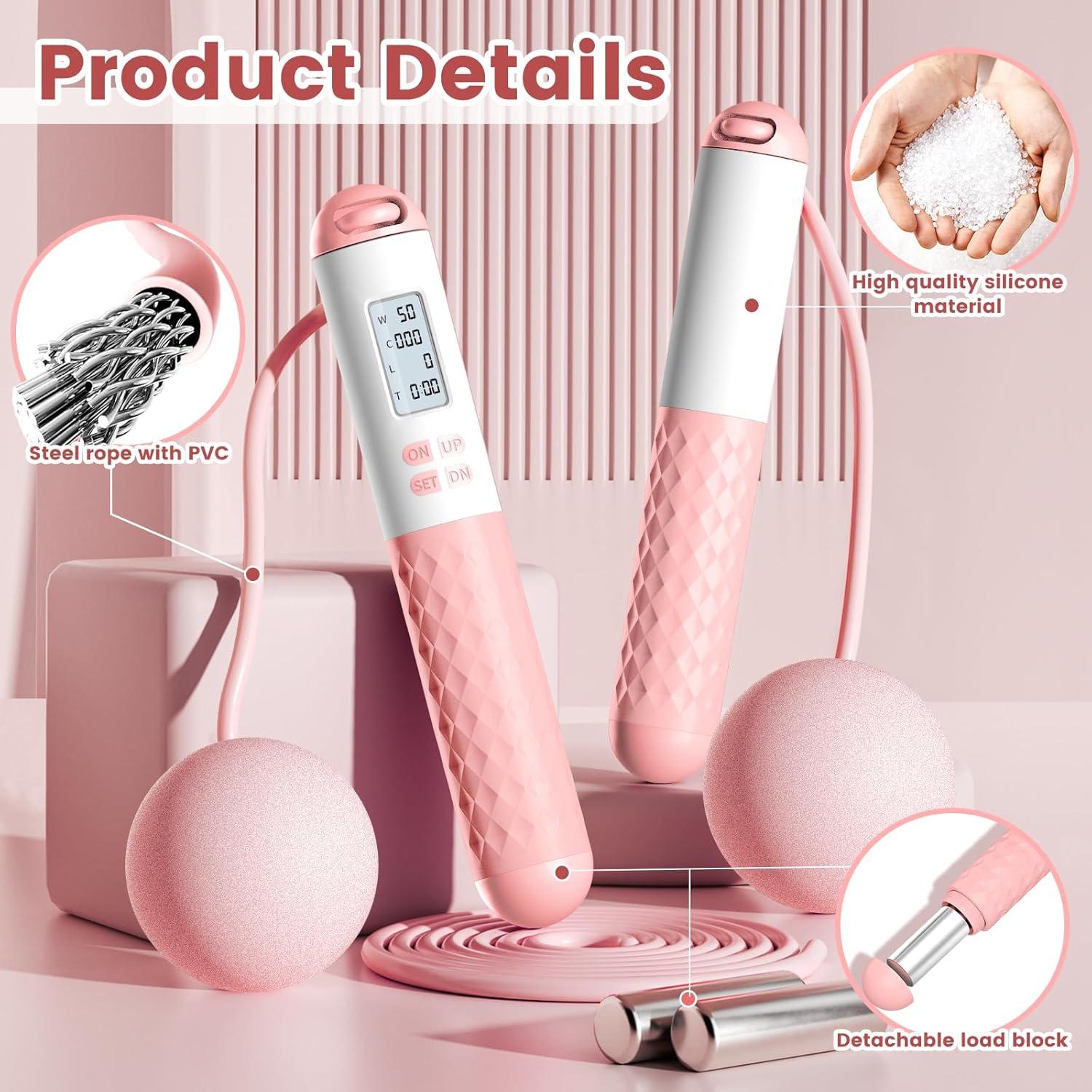 Cuerda de Salto Inalámbrica HOOFENI con Contador LCD Ajustable