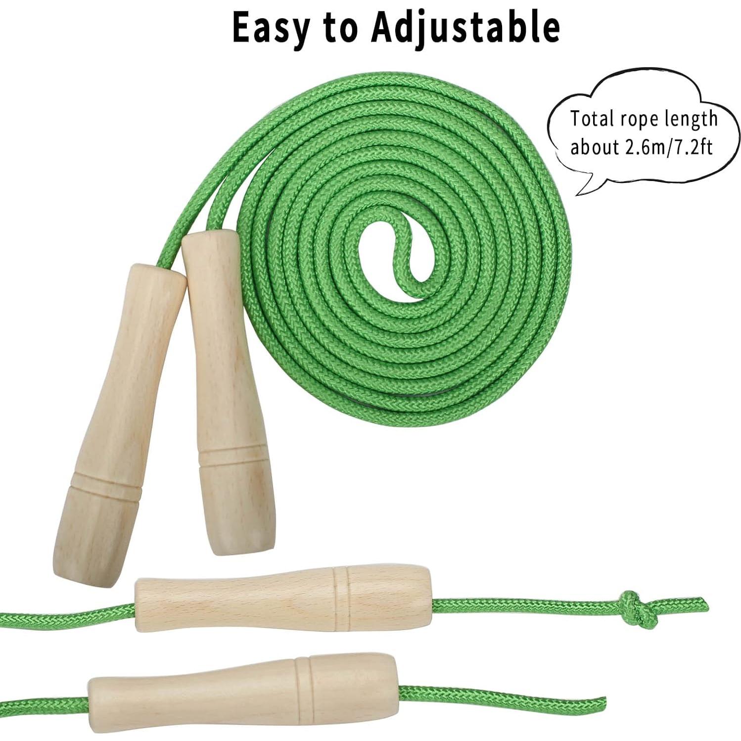 Cuerda de Saltar Ajustable AUMCDIK 2.6m para Niños Verde