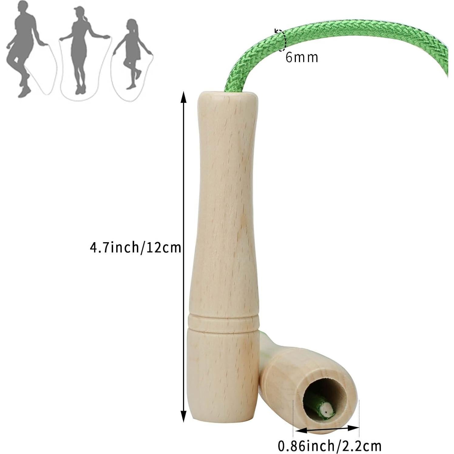 Cuerda de Saltar Ajustable AUMCDIK 2.6m para Niños Verde