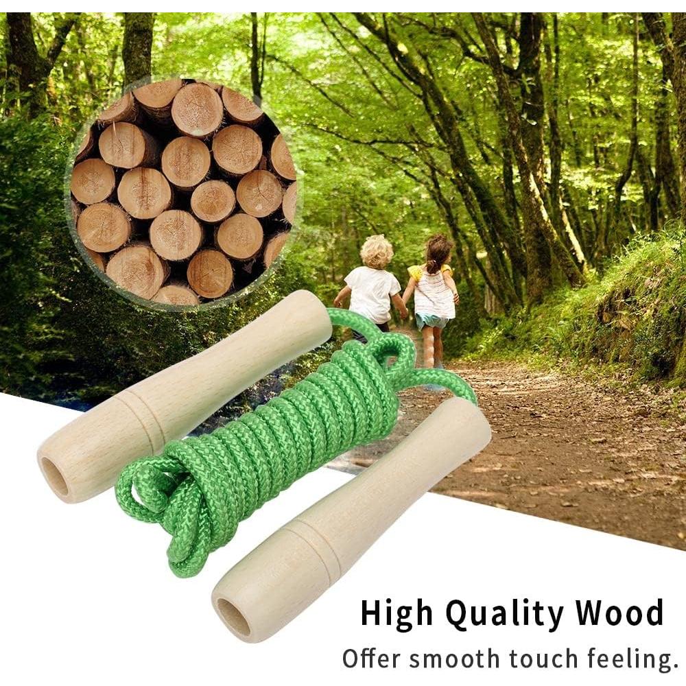 Cuerda de Saltar Ajustable AUMCDIK 2.6m para Niños Verde