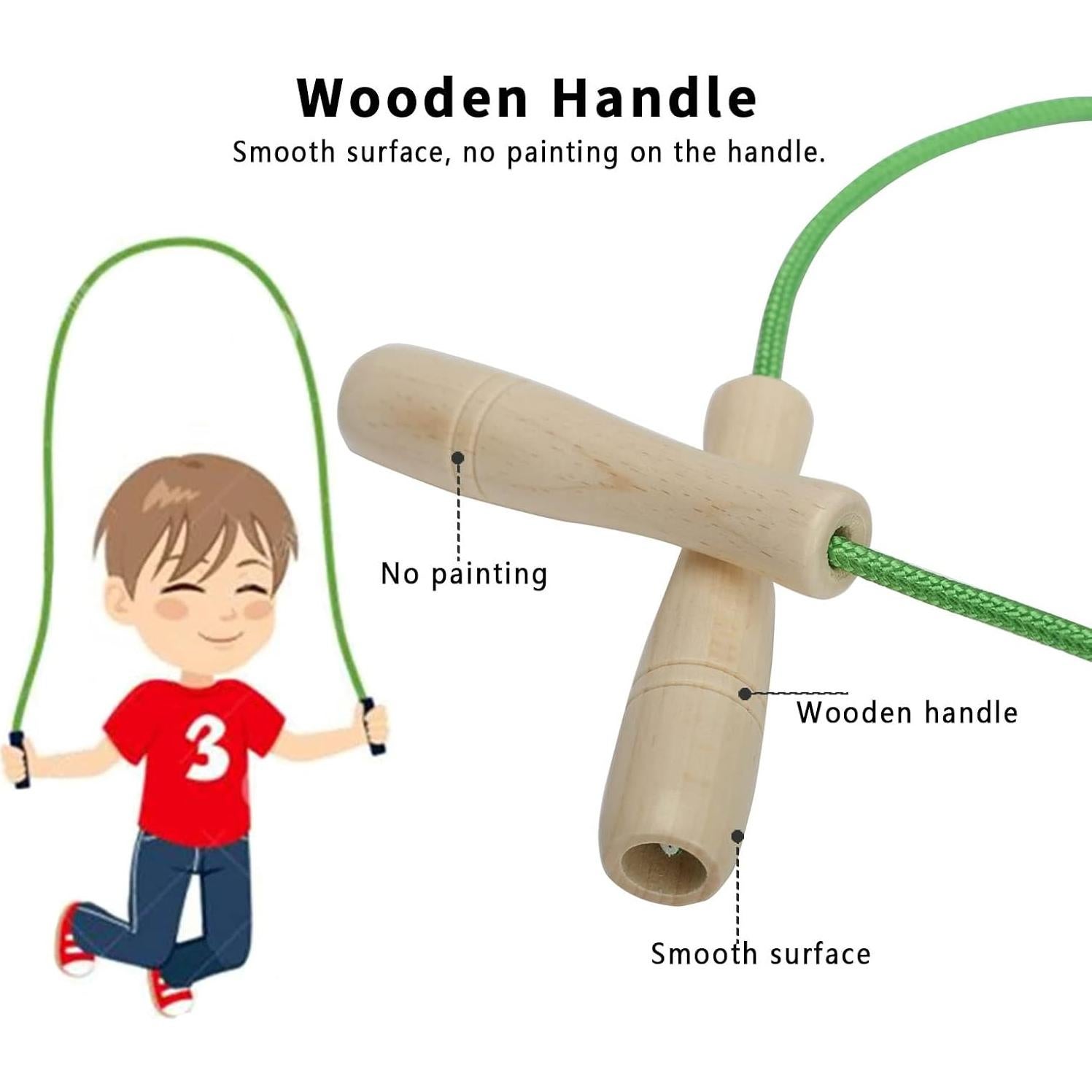 Cuerda de Saltar Ajustable AUMCDIK 2.6m para Niños Verde