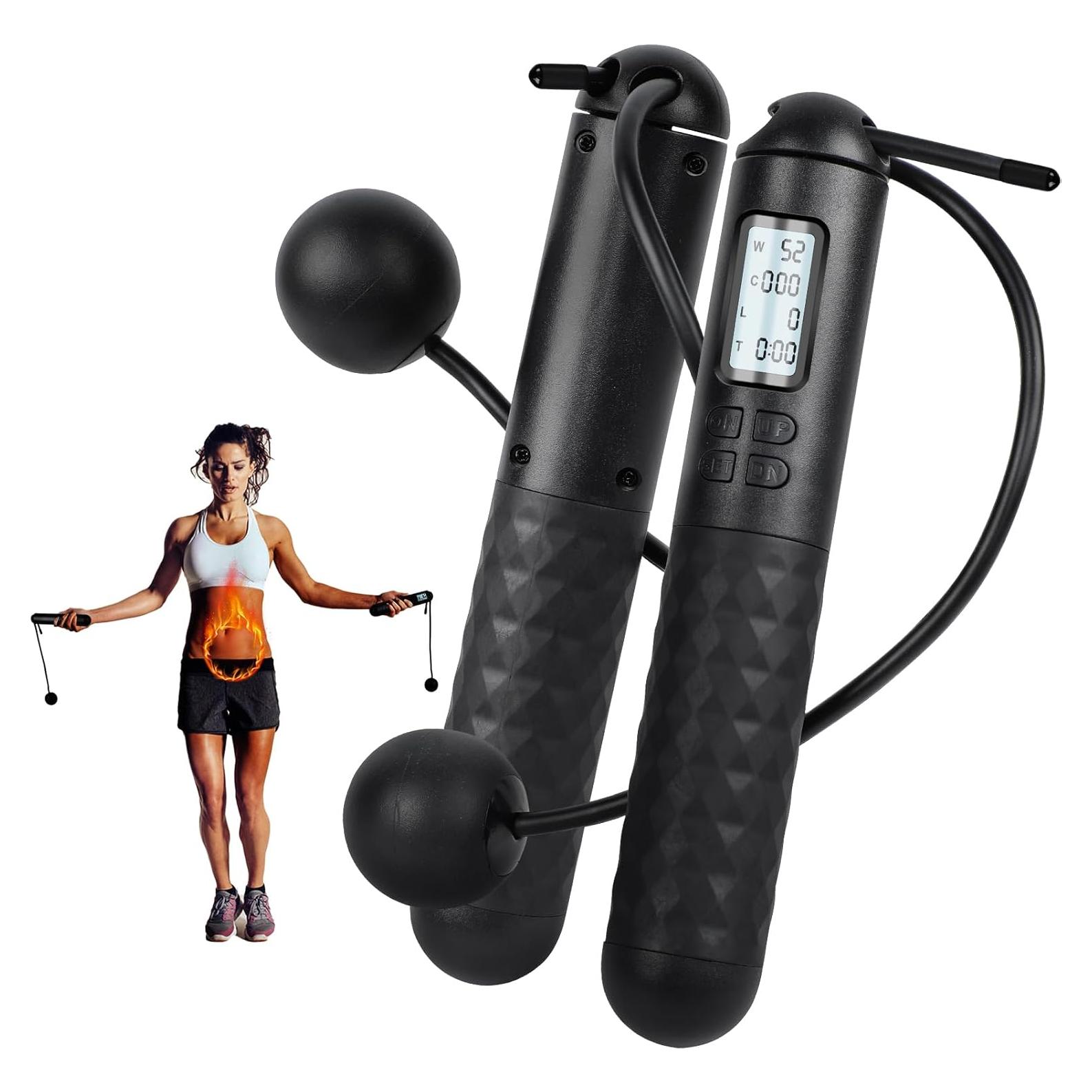 Cuerda de Saltar con Contador Ploreatu - Peso Ajustable, PVC