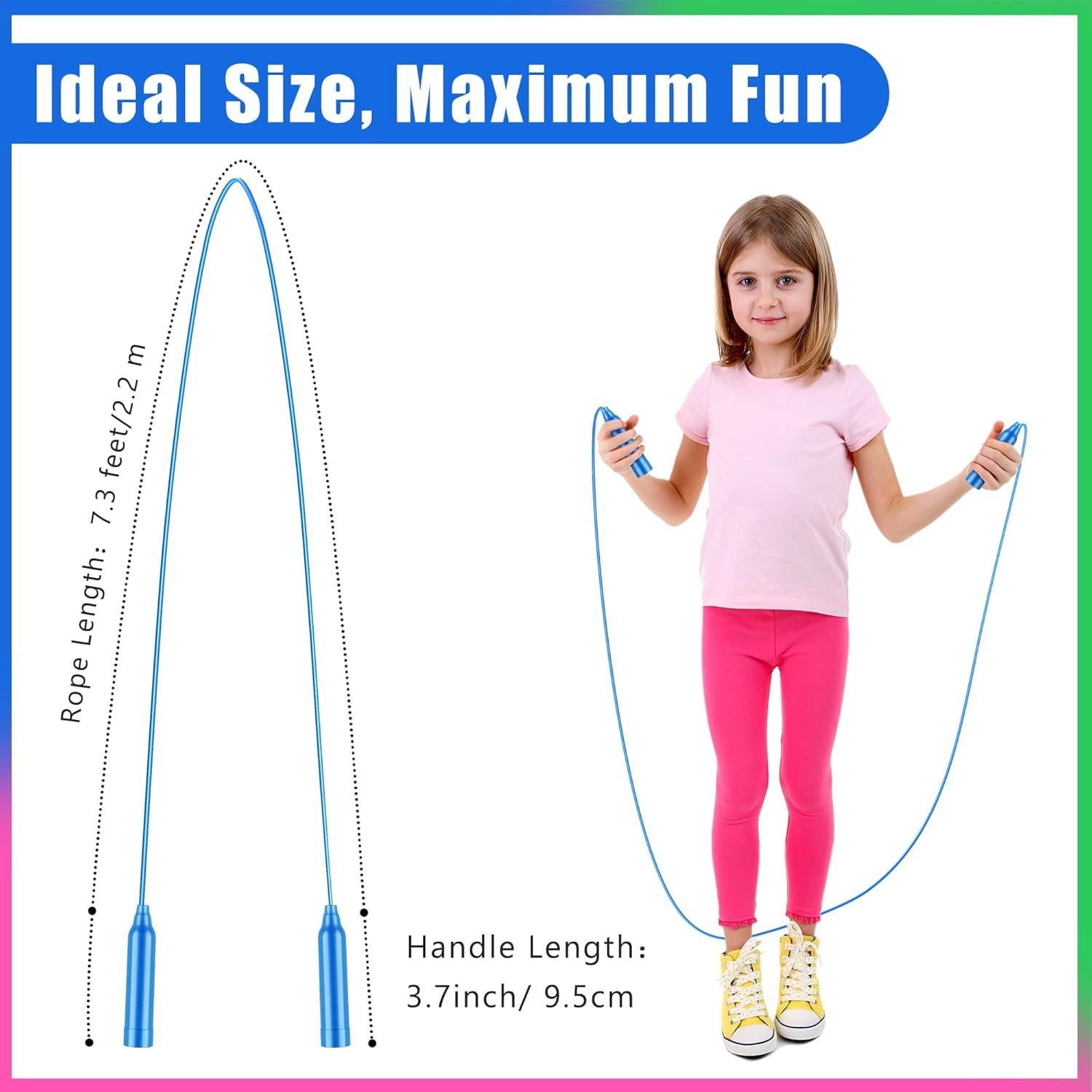 Cuerdas de Saltar Coloridas Aodaer 2.2m Ajustables para Niños