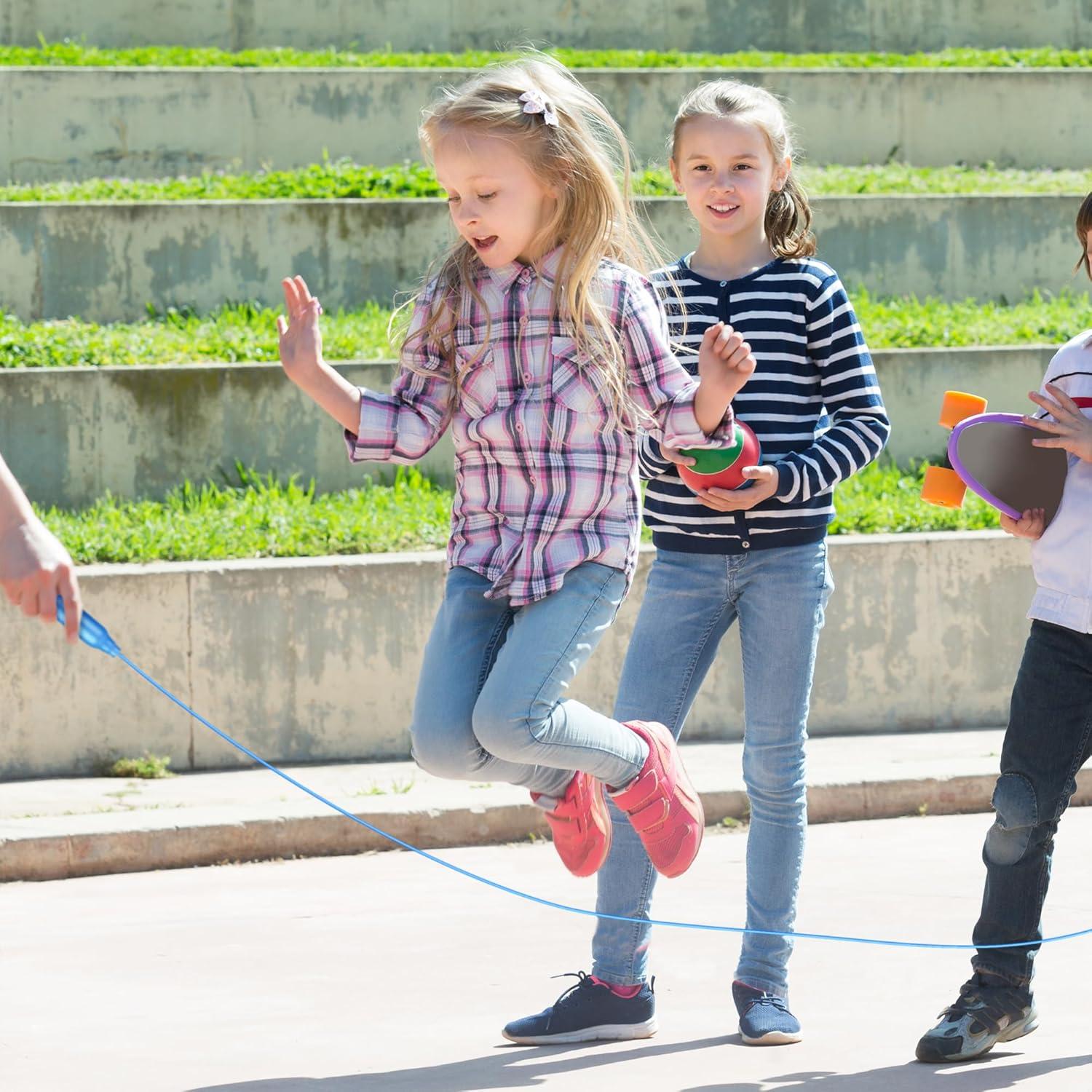 Cuerdas de Saltar Coloridas Aodaer 2.2m Ajustables para Niños